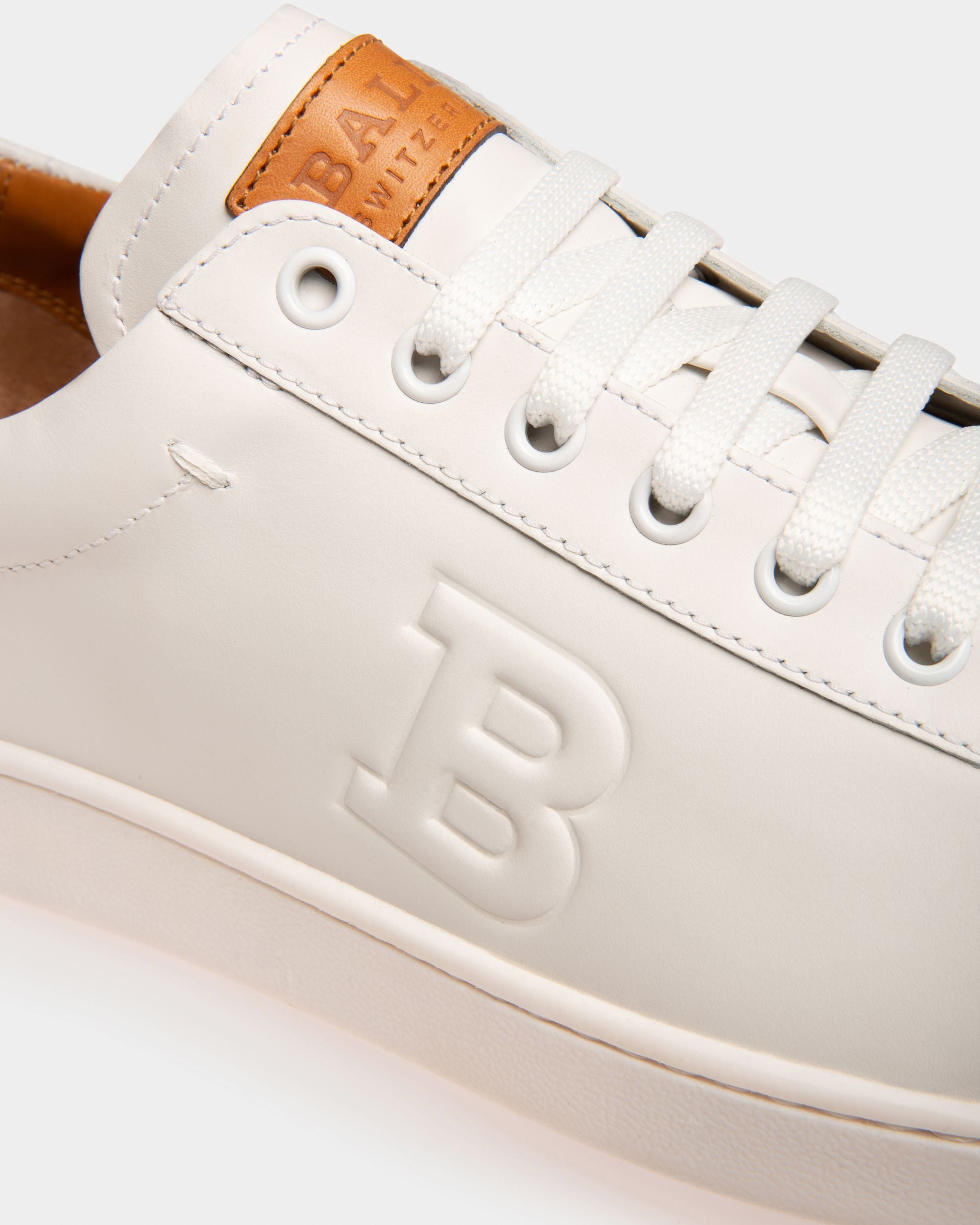 Asher Men's Leather Trainer In White - Homme - Bally - 05