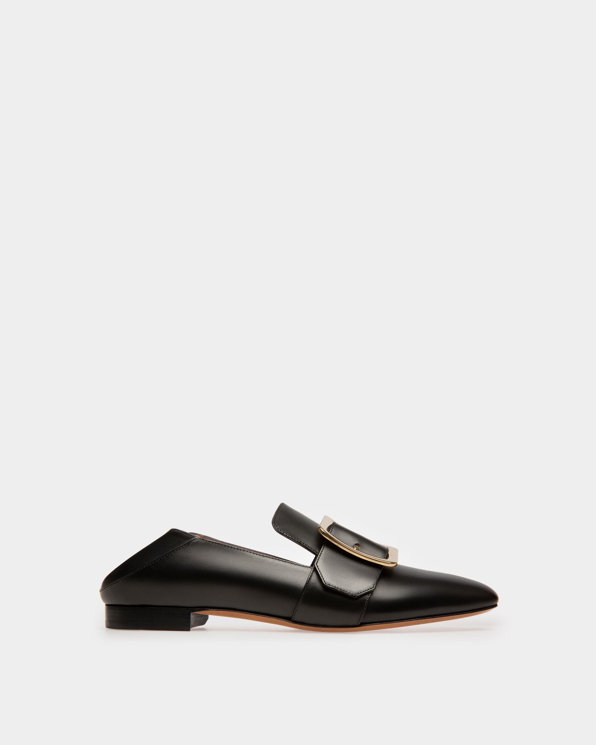 Janelle Women's Leather Slipper In Black - Femme - Bally - 04