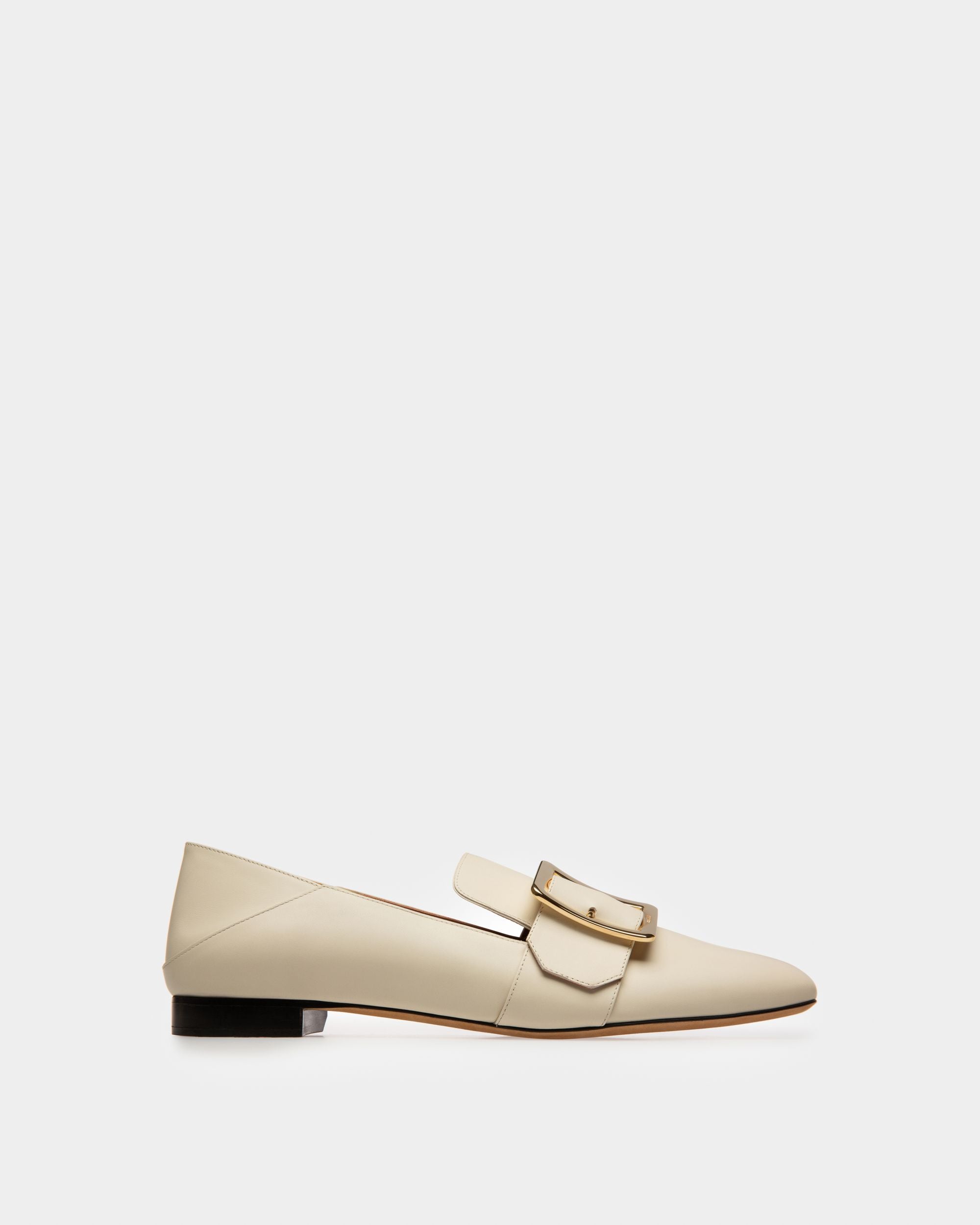 Janelle Women's Leather Slipper In Bone - Women's - Bally - 01