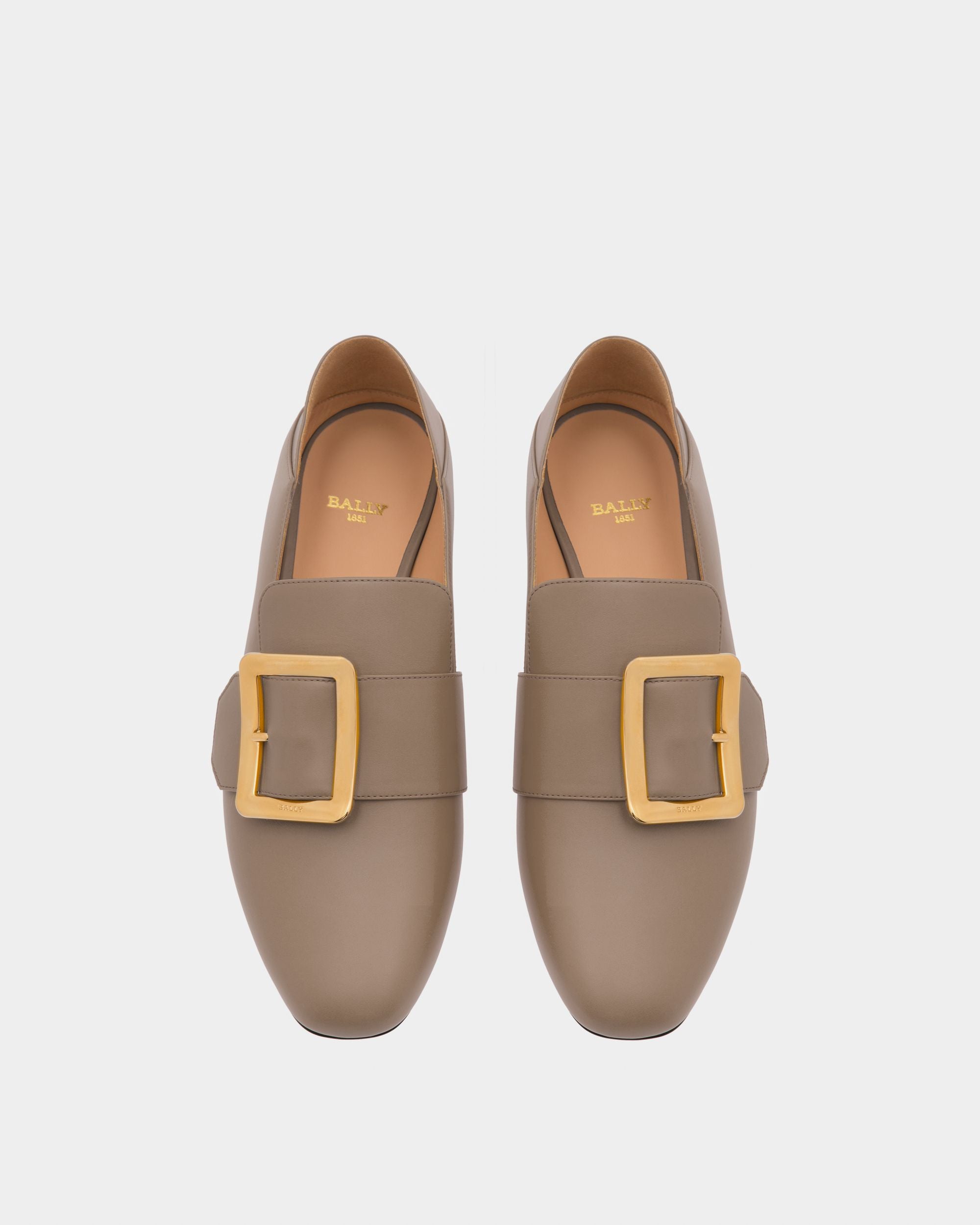 Janelle Loafer Aus Taupefarbenem Leder - Damen - Bally - 02