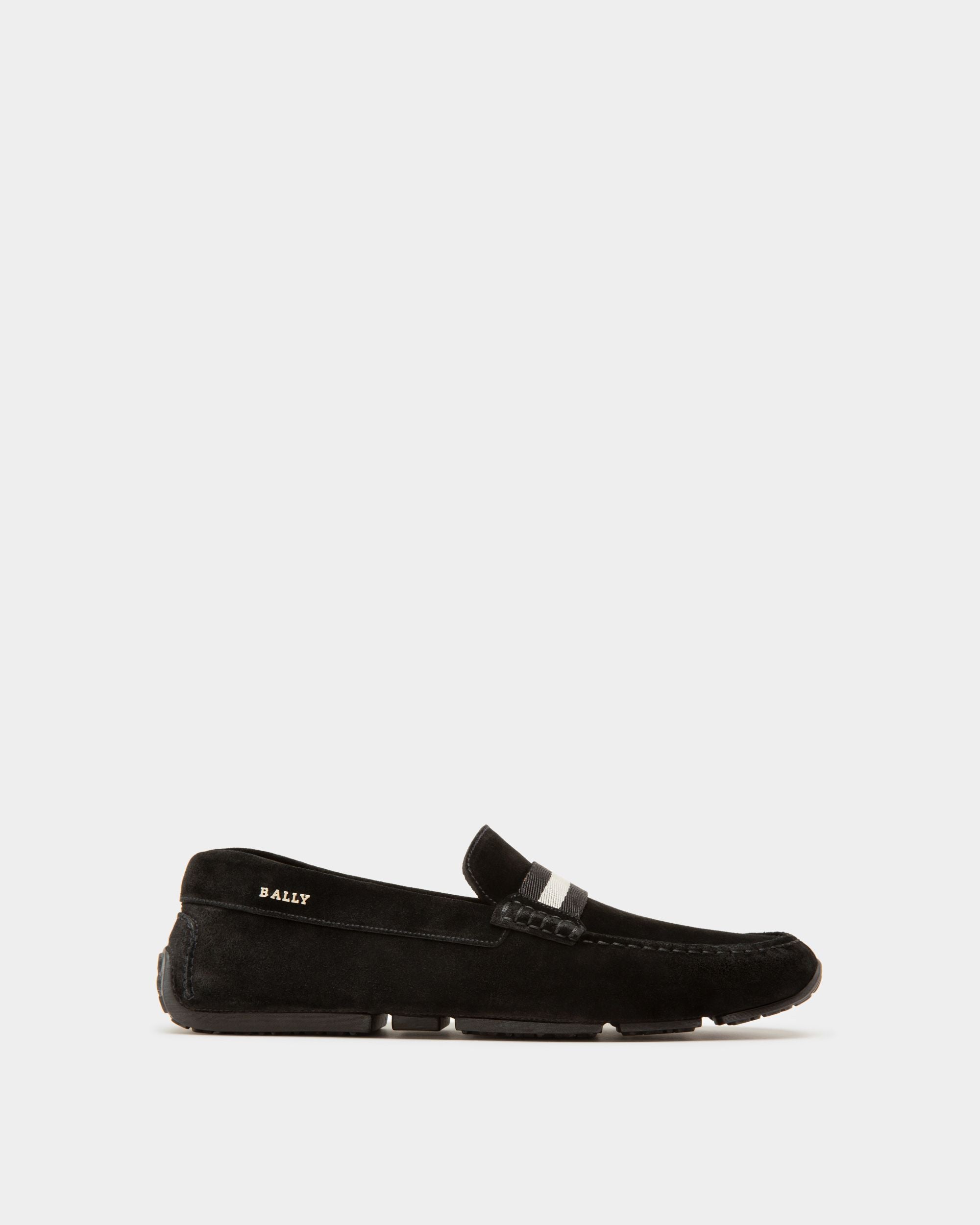 Chaussure Driver Pilot En Daim Noir - Homme - Bally - 01