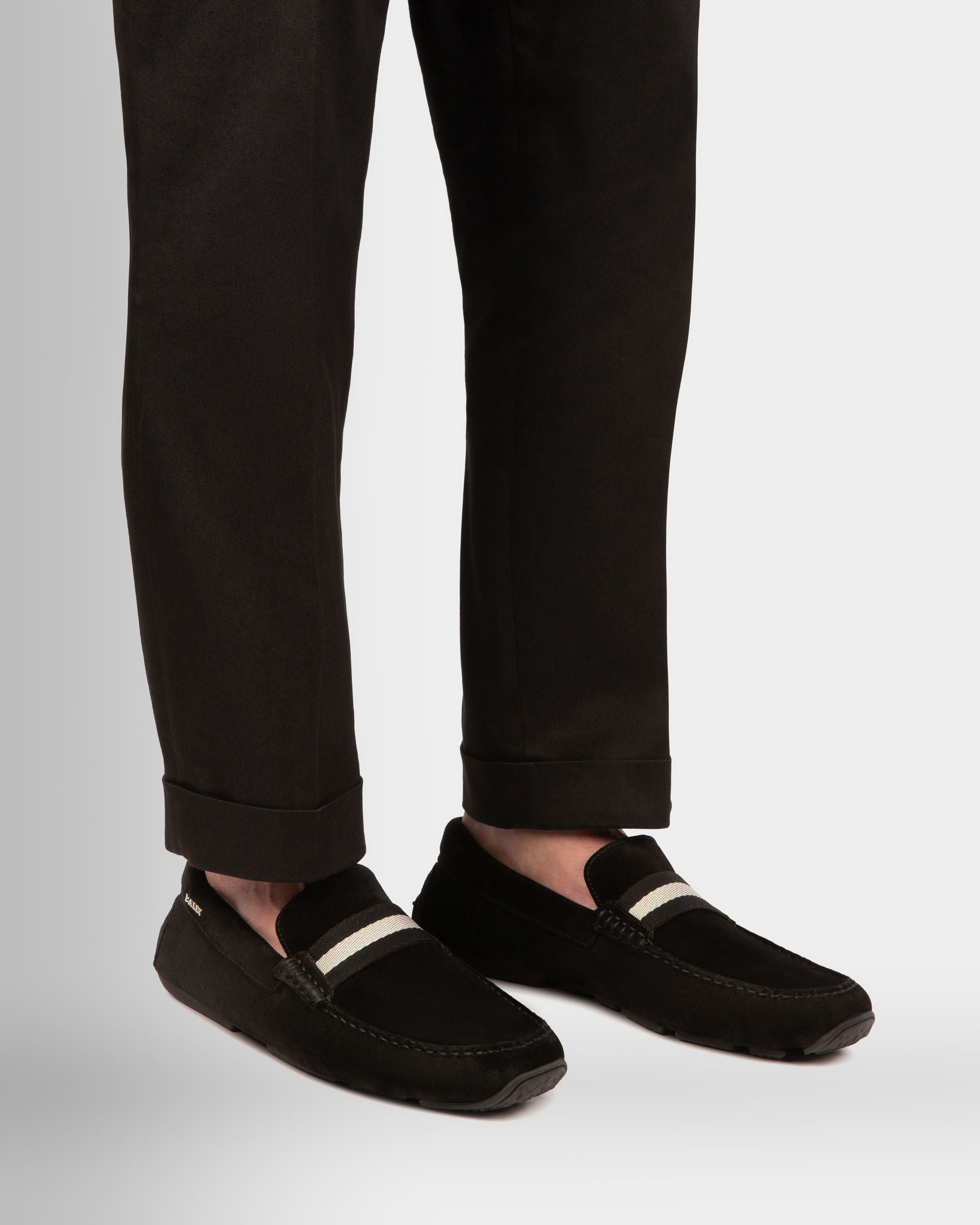 Chaussure Driver Pilot En Daim Noir - Homme - Bally - 02