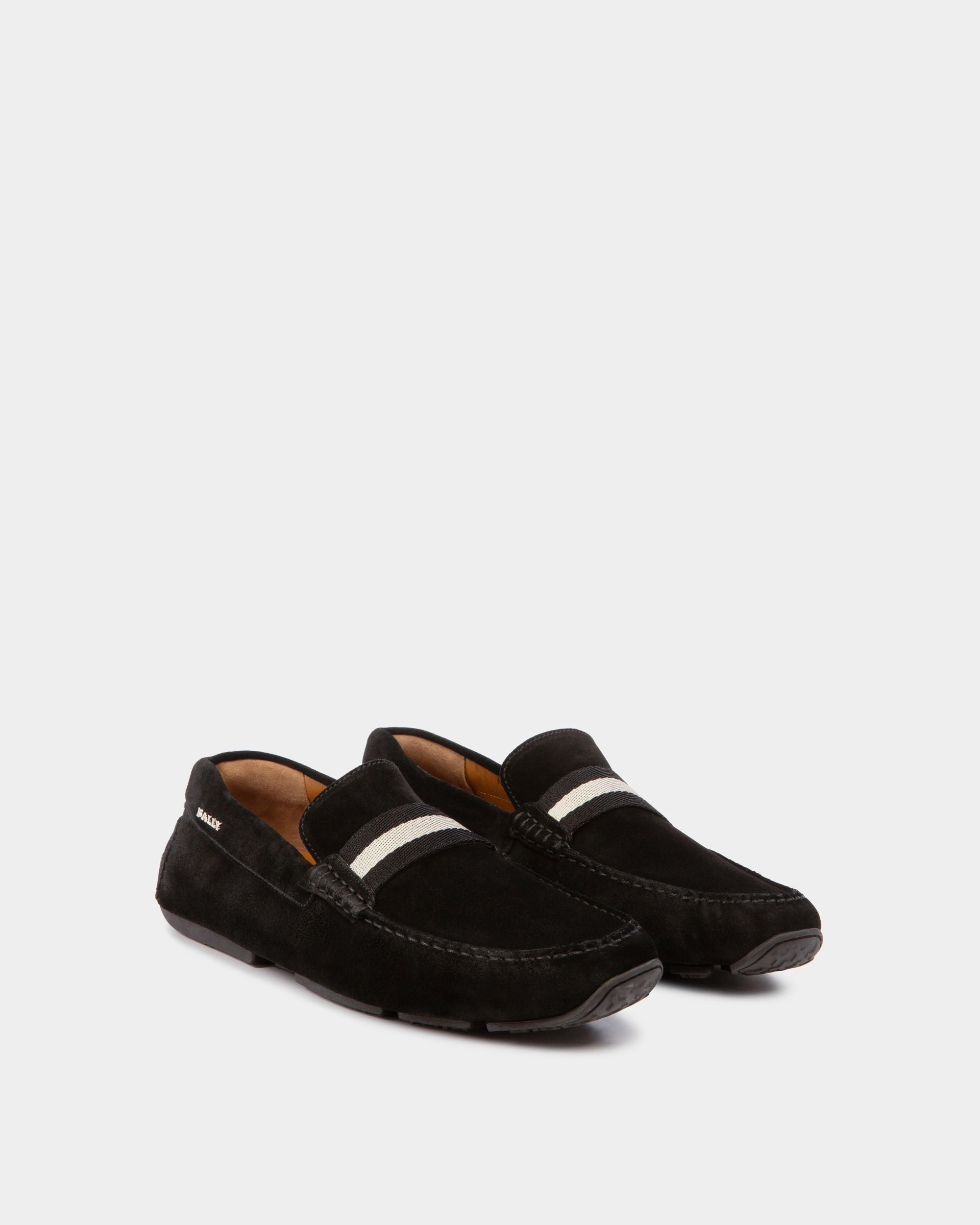 Chaussure Driver Pilot En Daim Noir - Homme - Bally - 03