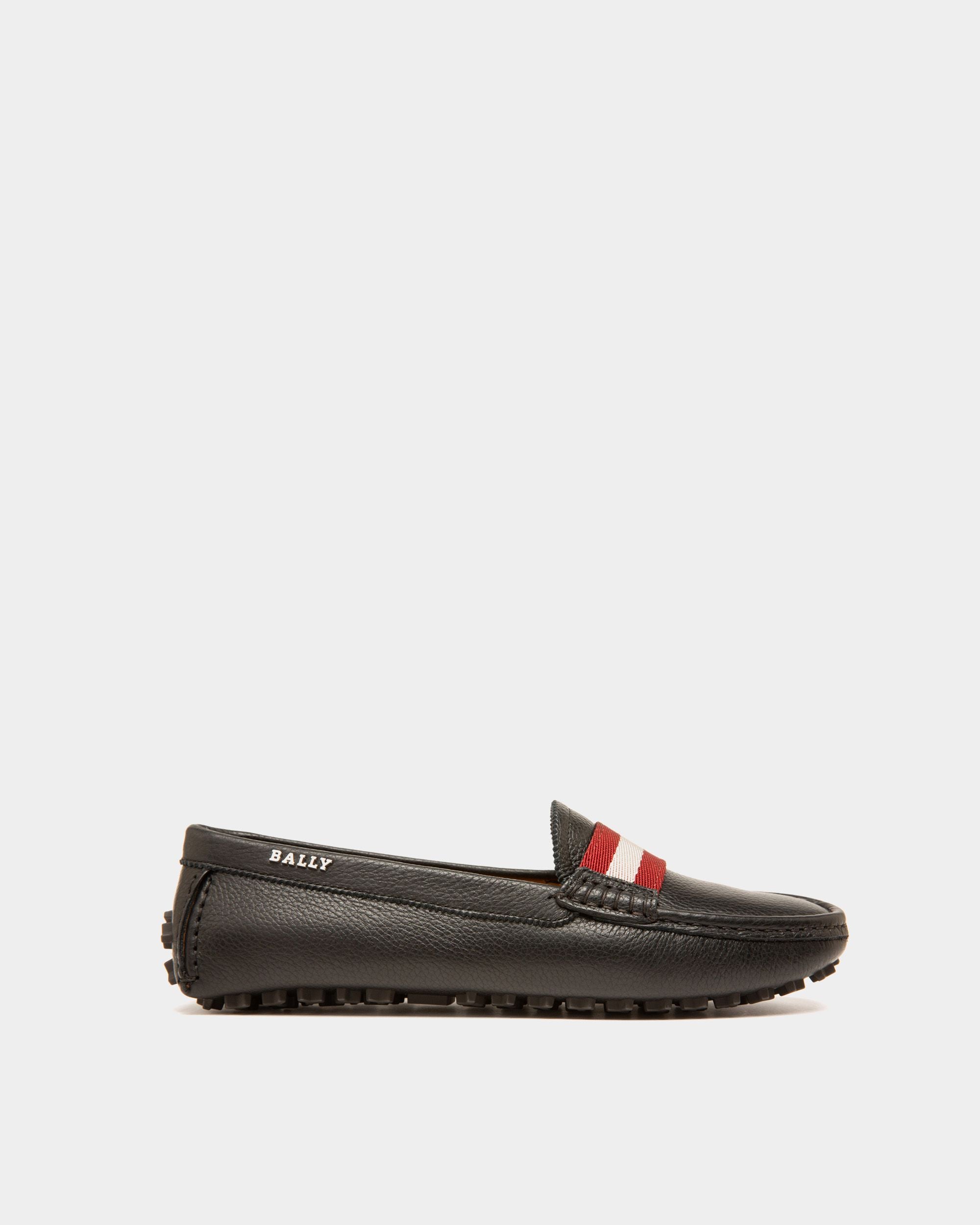 Ladyes Drivers En Cuir Noir - Femme - Bally - 01
