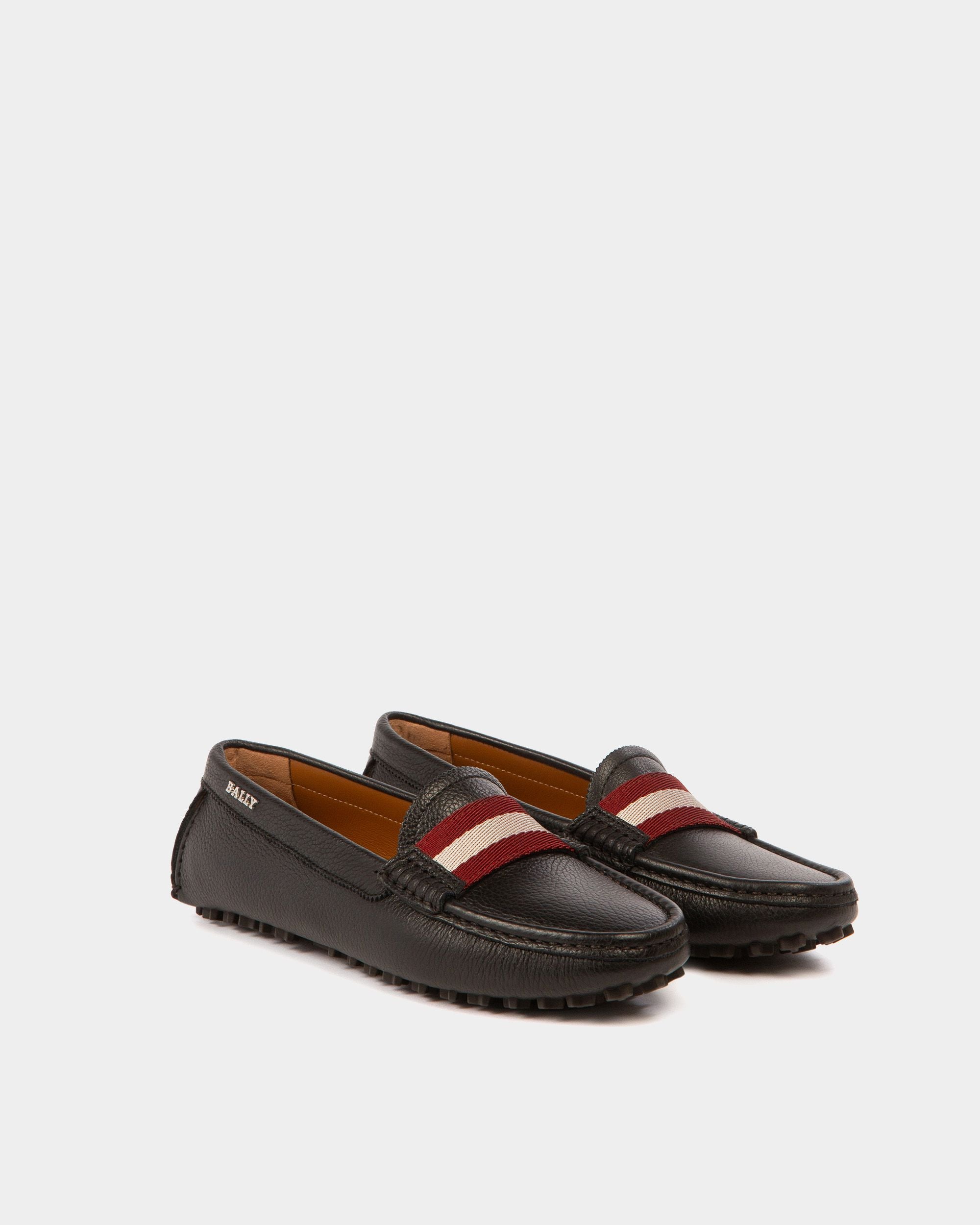Ladyes Drivers En Cuir Noir - Femme - Bally - 03