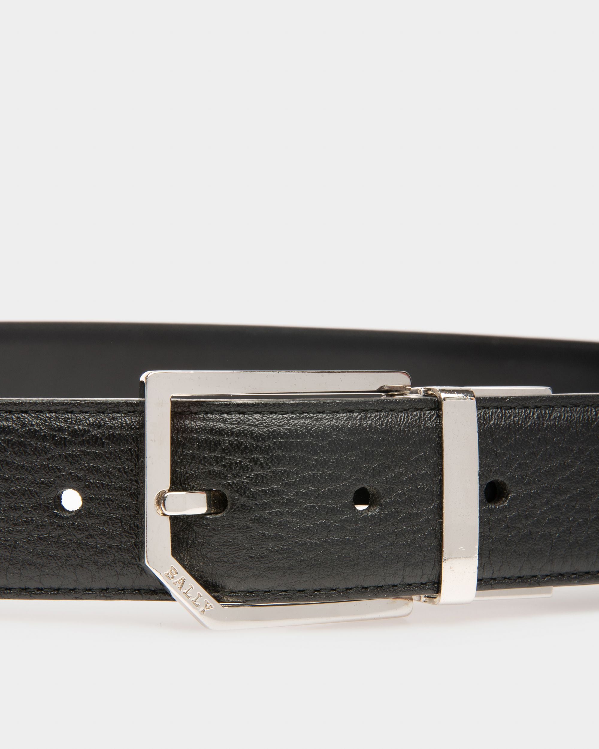 Charlton Leather Adjustable & Reversible 35mm Belt In Black - Homme - Bally - 03