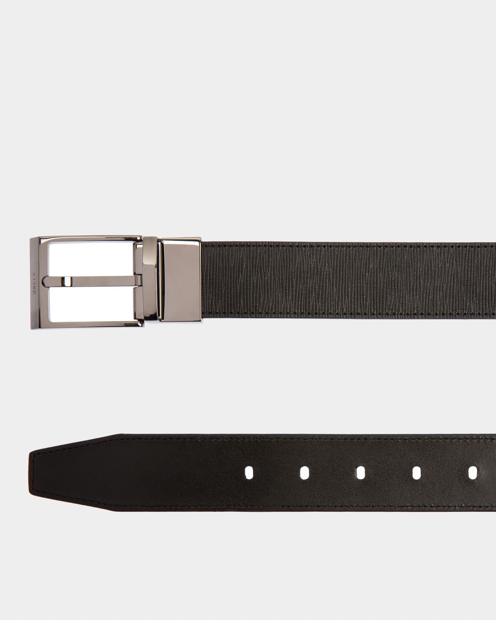 Shiff Ceinture 35 Mm En Cuir Noir - Homme - Bally - 02