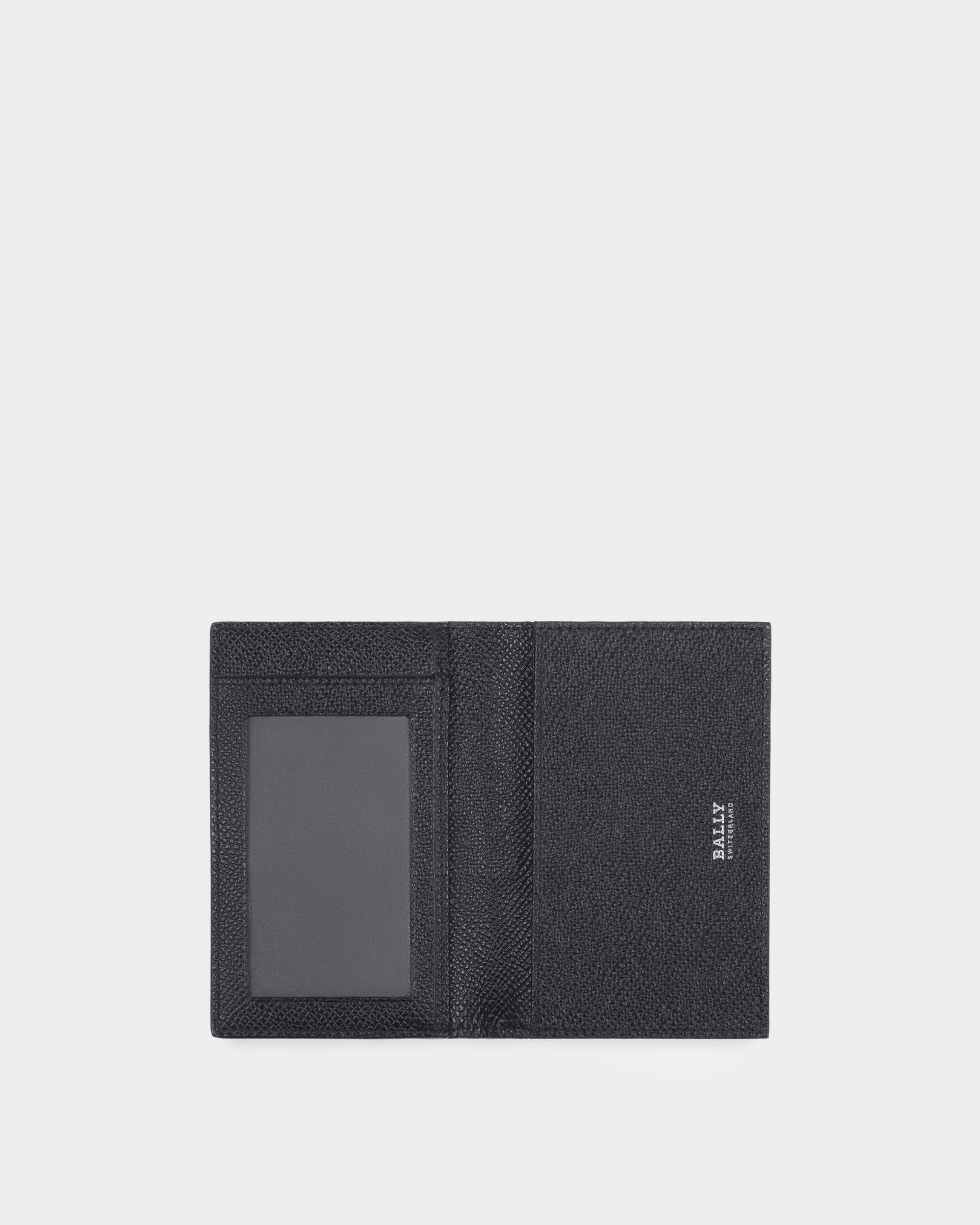 Tyke Leather Card Holder In Navy - Herren - Bally - 03