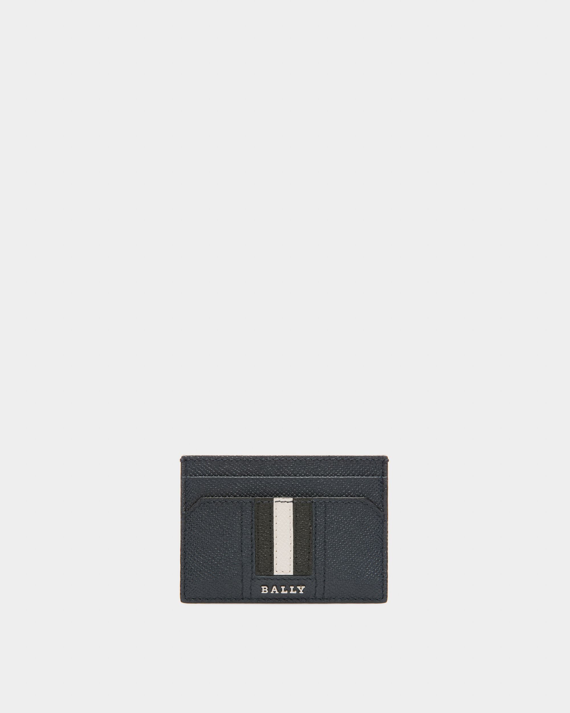 Thar Porte-Cartes En Cuir Bleu - Homme - Bally - 01