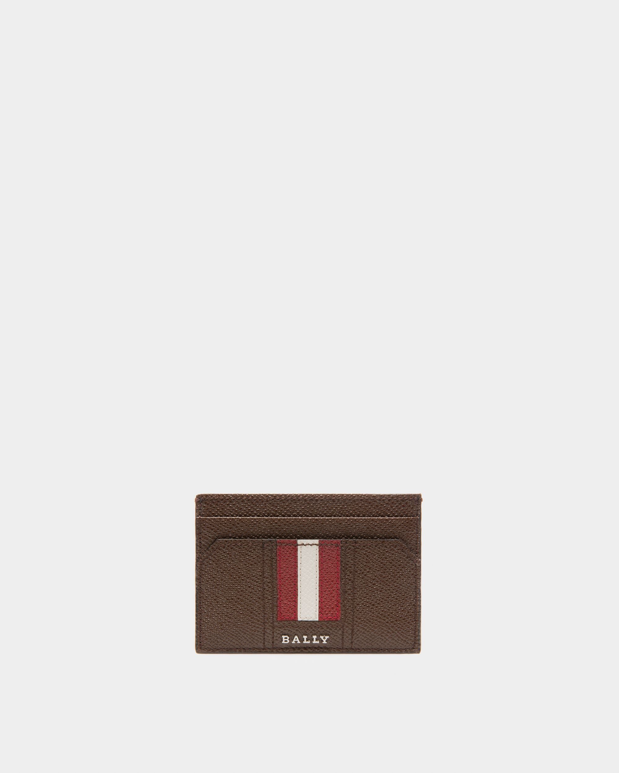 Thar Leather Card Holder In Brown - Homme - Bally - 01