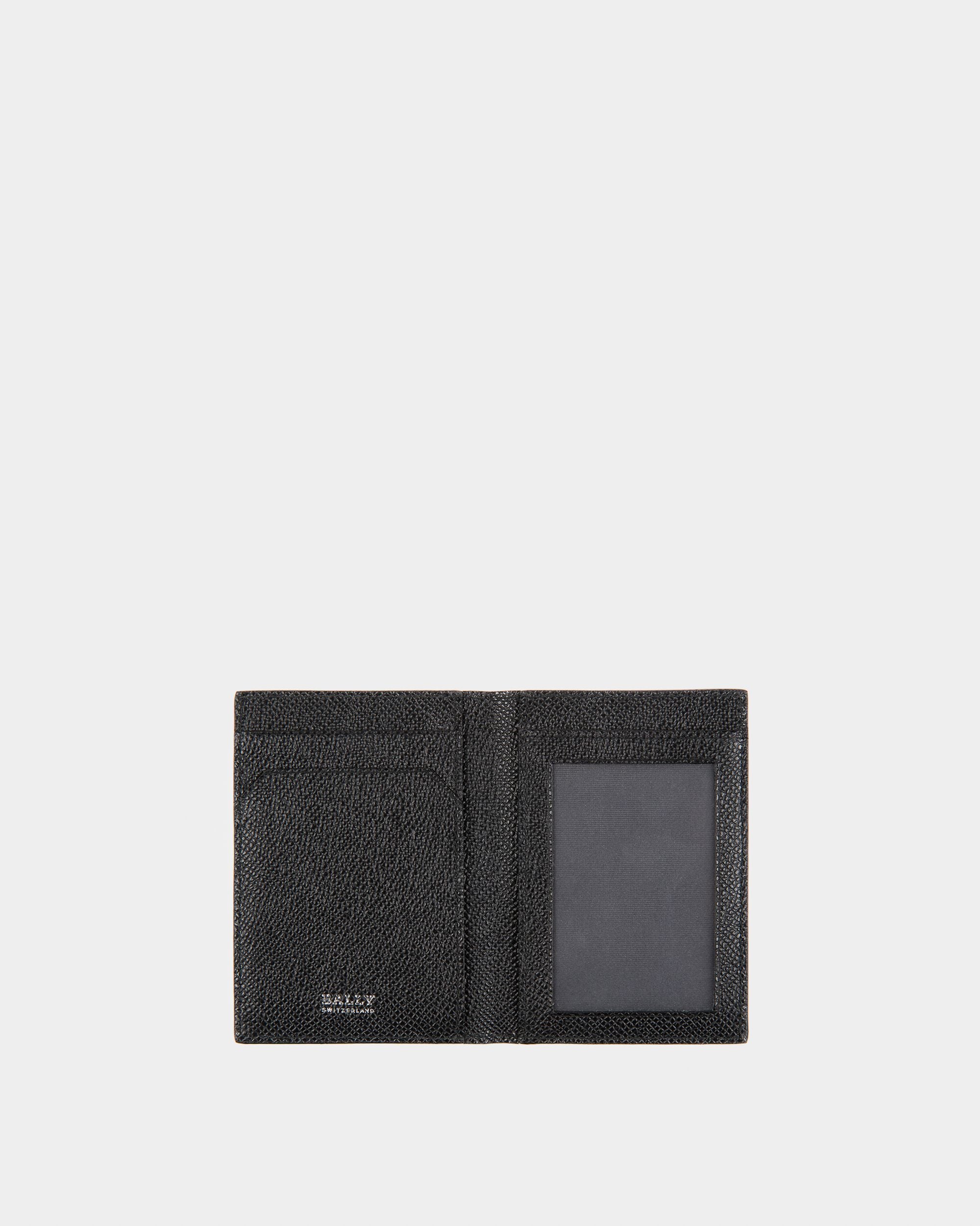 Tards Leather Card Holder In Black - Homme - Bally - 03