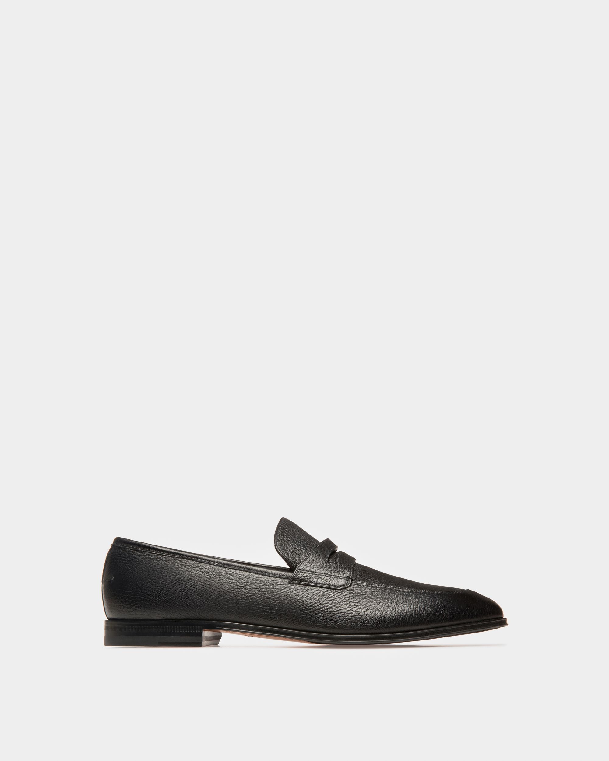 Mocasín Penny Webb De Piel Granulada De Ciervo Negra Para Hombre - Hombre - Bally - 01