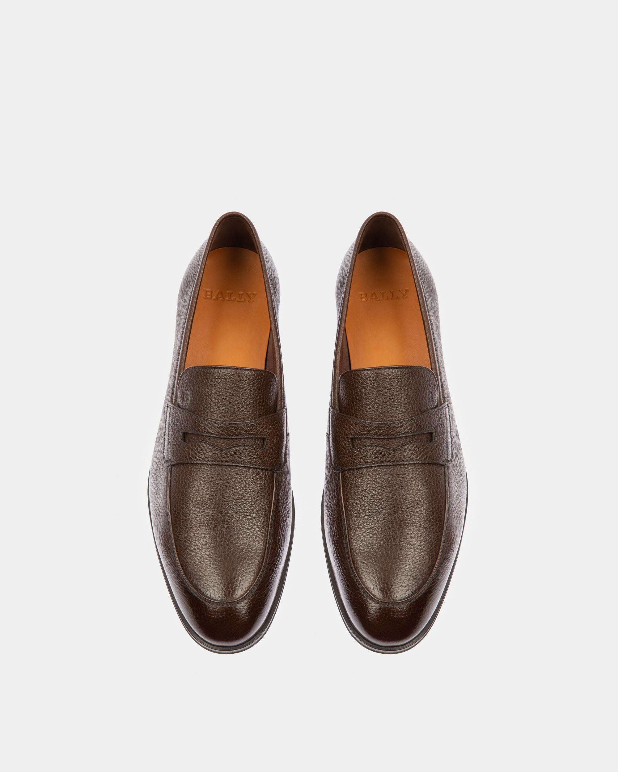 Mocasín Penny Webb De Piel Granulada De Ciervo Color Coco Para Hombre - Hombre - Bally - 02