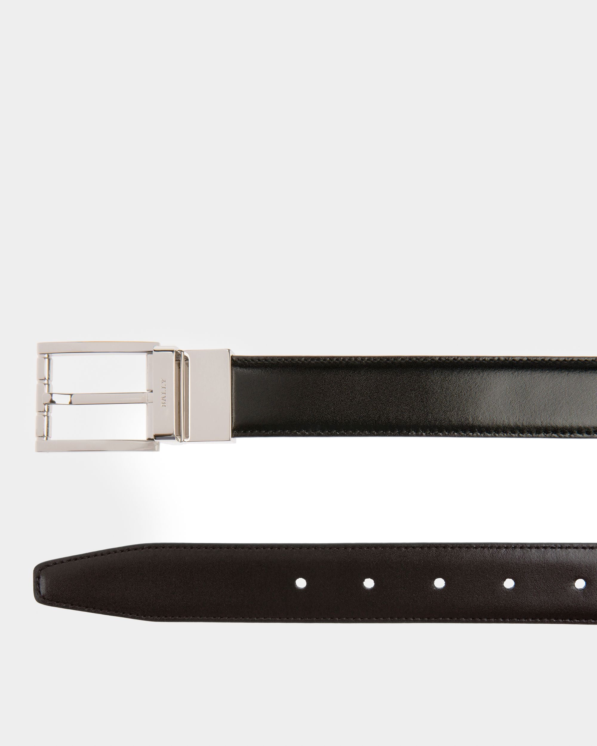 Astor Leather 30mm Belt In Black - Homme - Bally - 02
