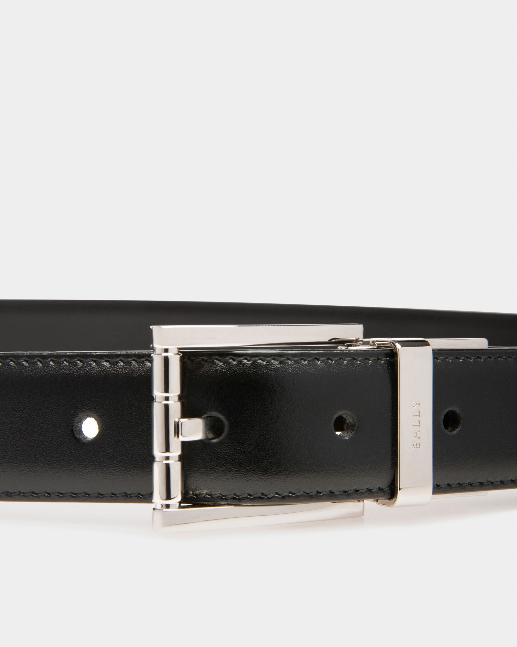 Astor Leather 30mm Belt In Black - Homme - Bally - 03