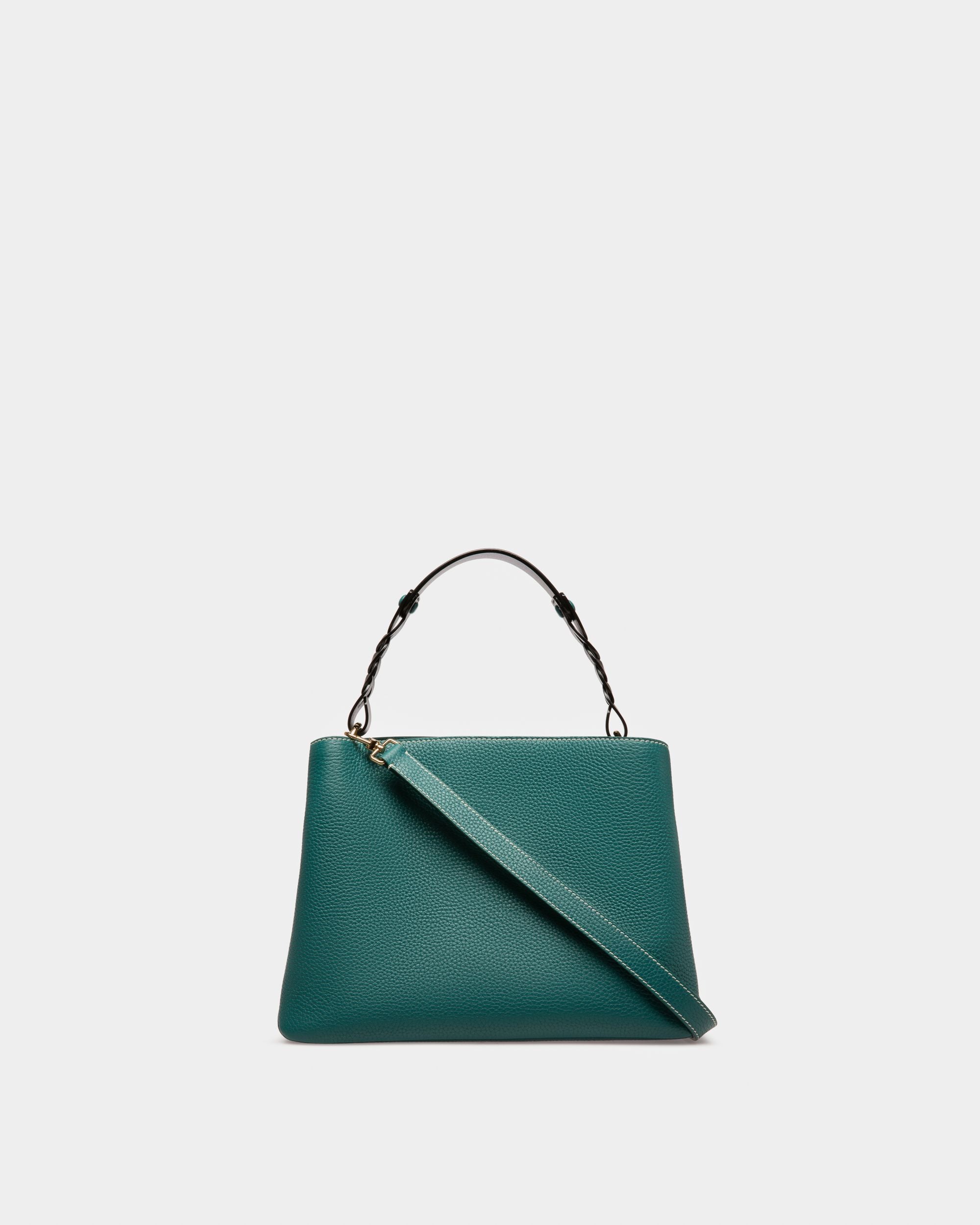 Lucyle Sac Porté Épaule En Cuir Vert Foncé - Femme - Bally - 03