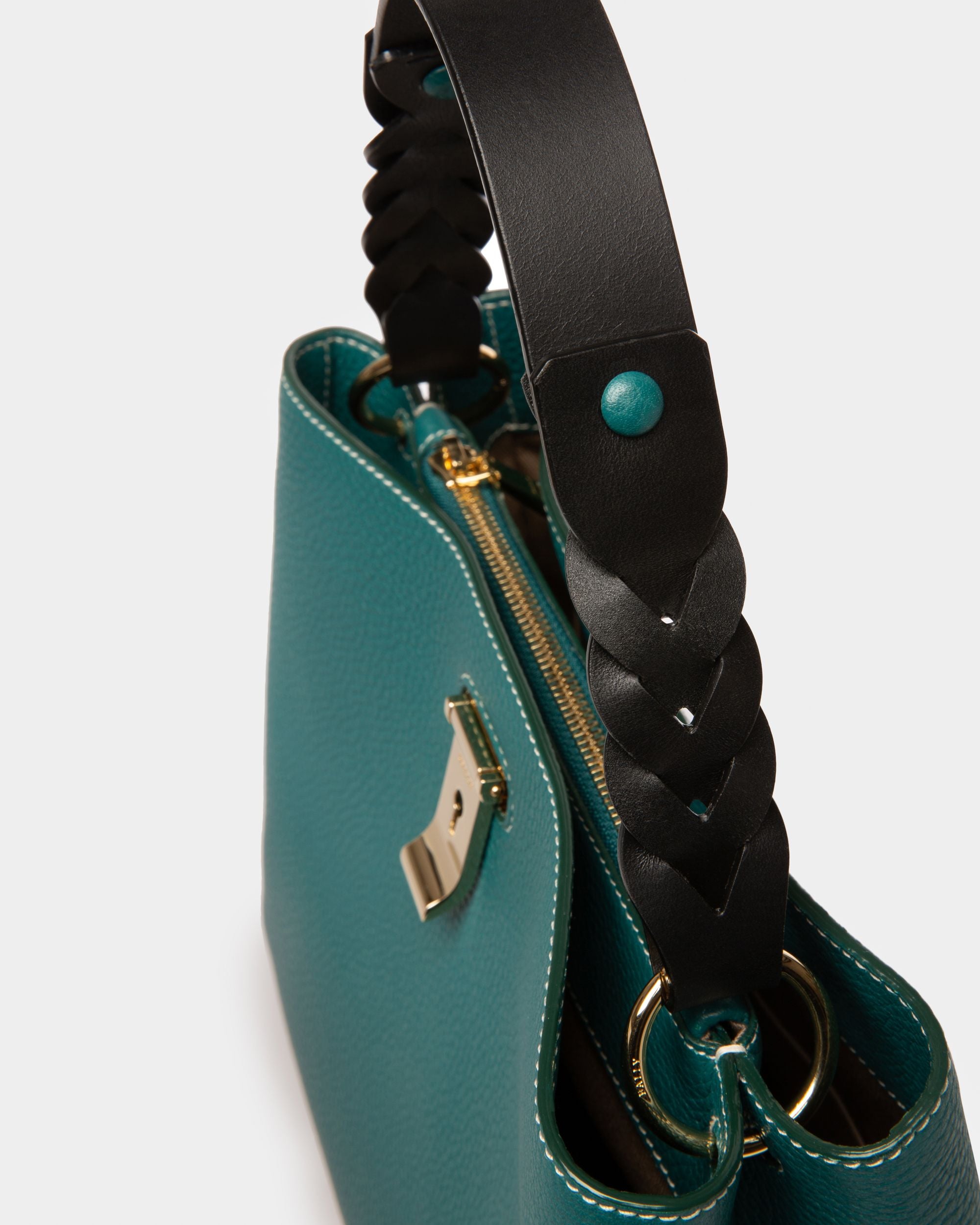 Lucyle Sac Porté Épaule En Cuir Vert Foncé - Femme - Bally - 05
