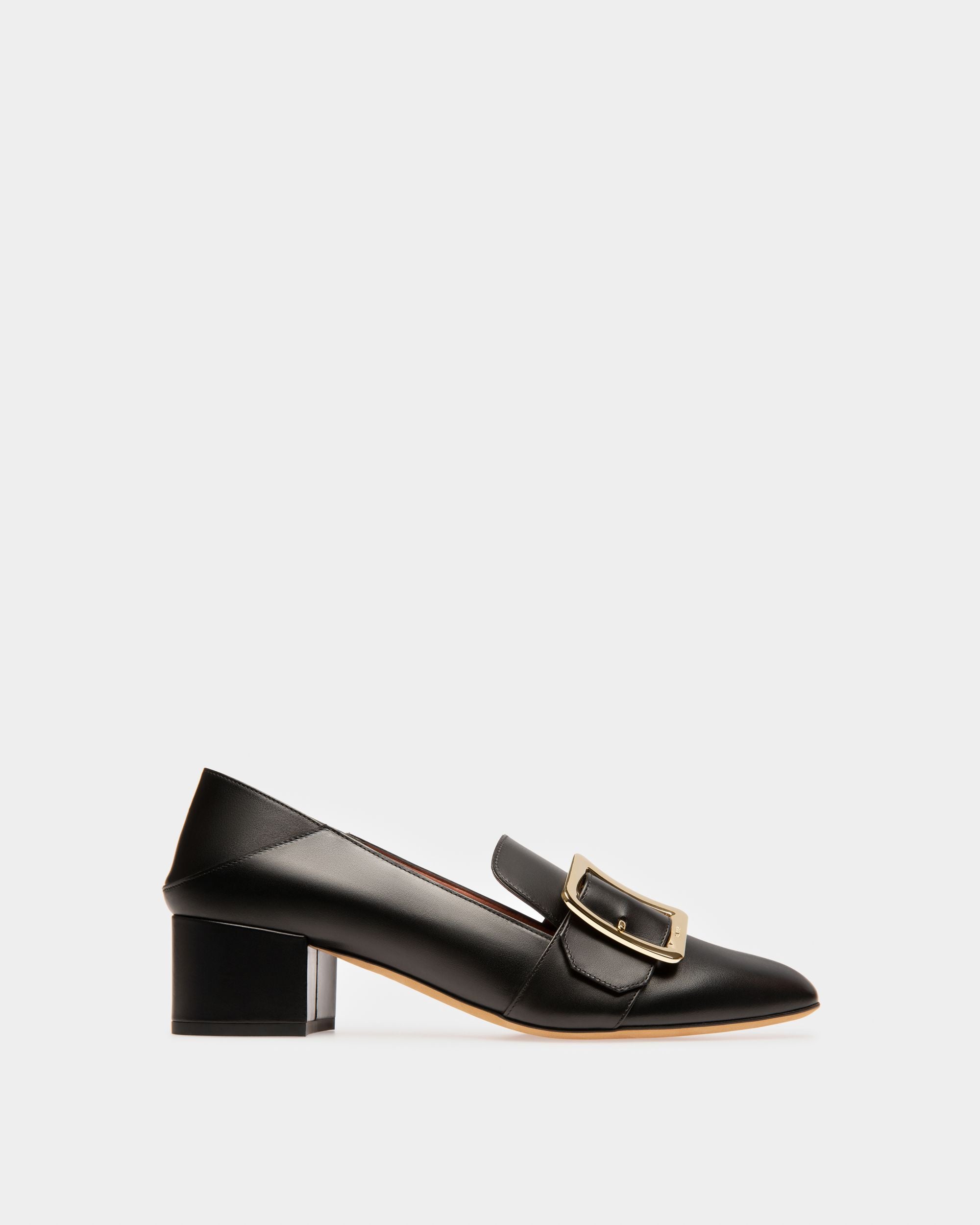 Janelle Women's Calf Leather Pump With 40Mm Heel In Black - Femme - Bally - 01