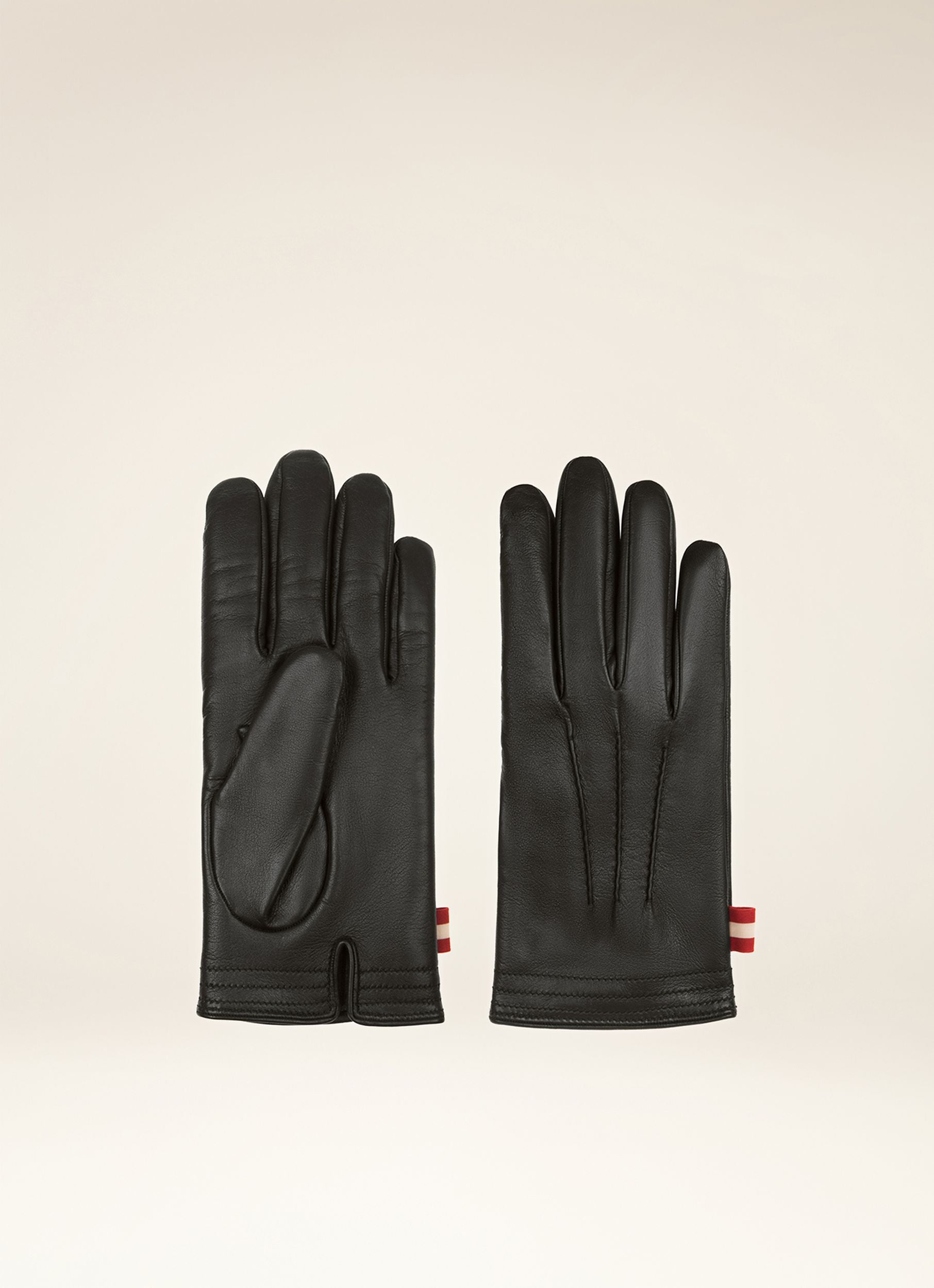 Leather Gloves In Black - Men's - Bally - 01