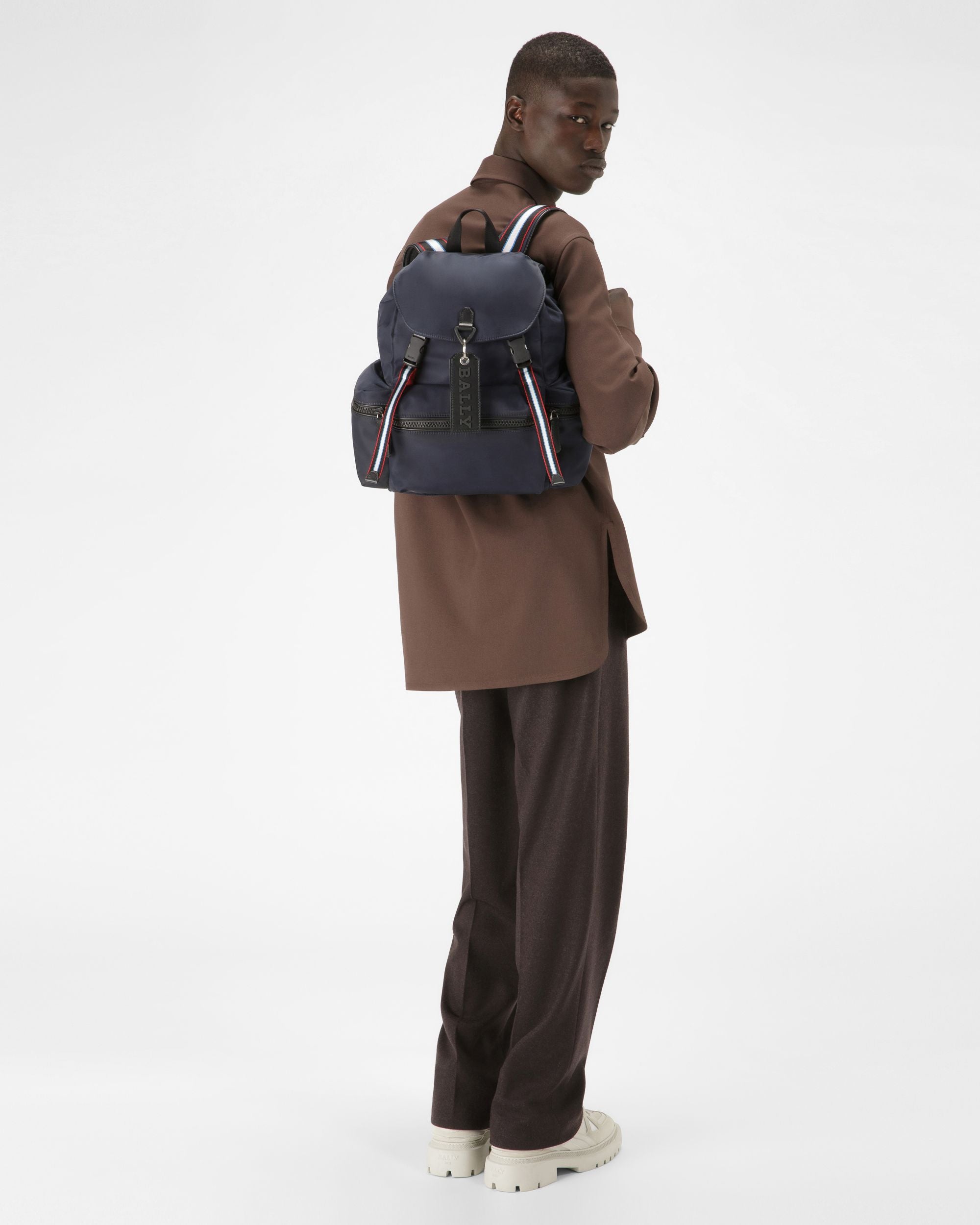 Crew Small Rucksack Aus Marineblauem Nylon - Herren - Bally - 02