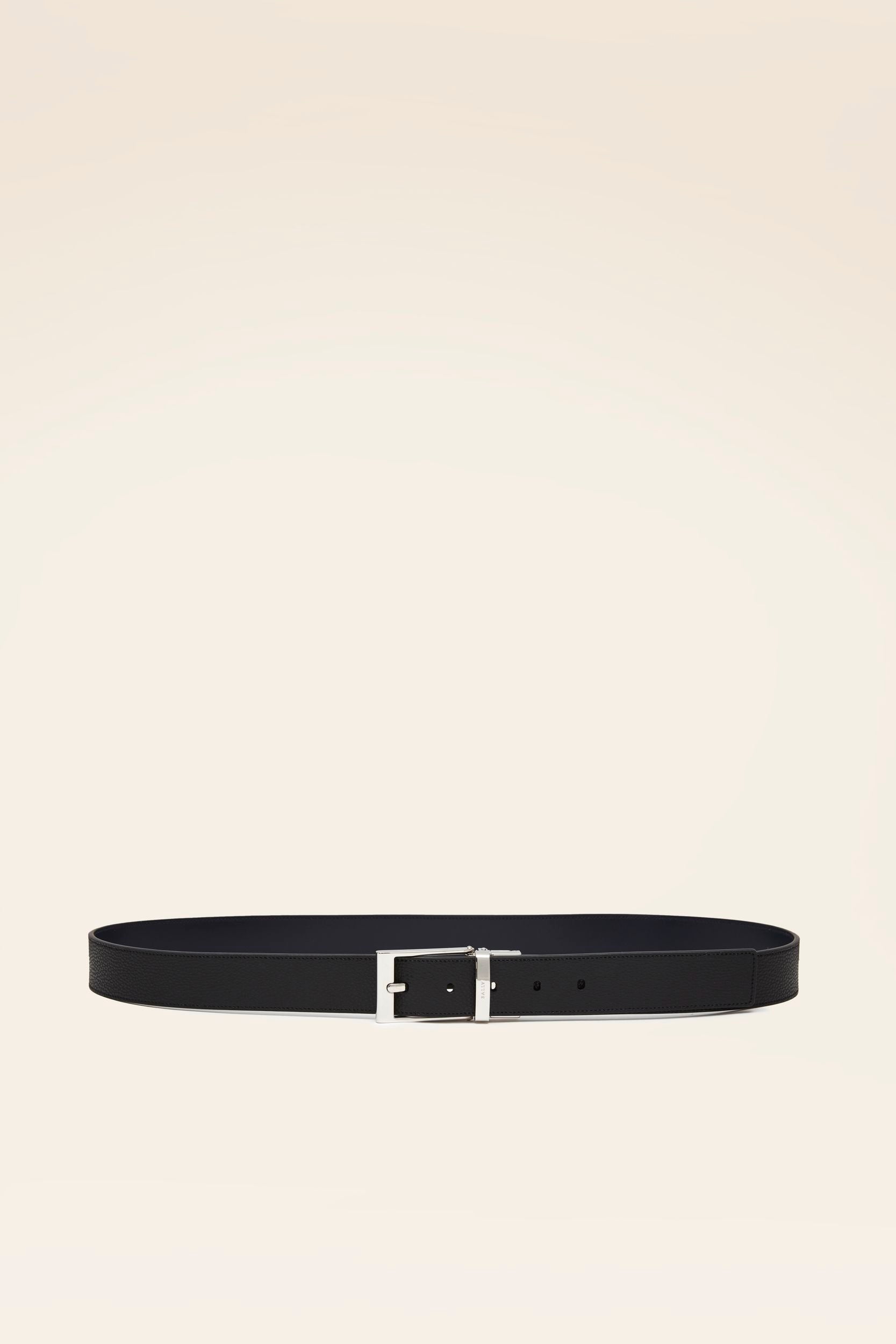 Men's Black Leather Belt - Herren - Bally - 01