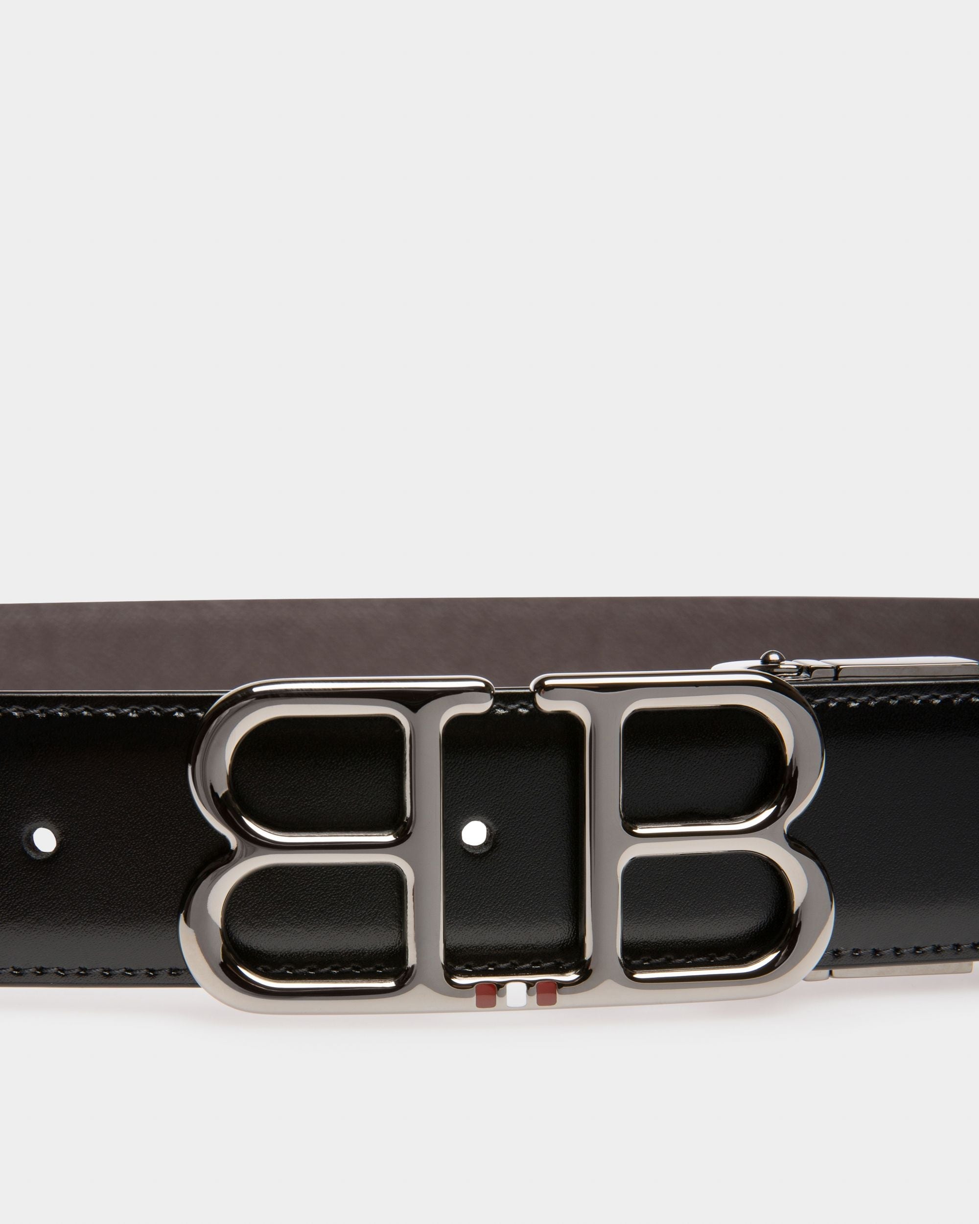 Britt Ceinture 35 Mm En Cuir Noir Et Marron - Homme - Bally - 03