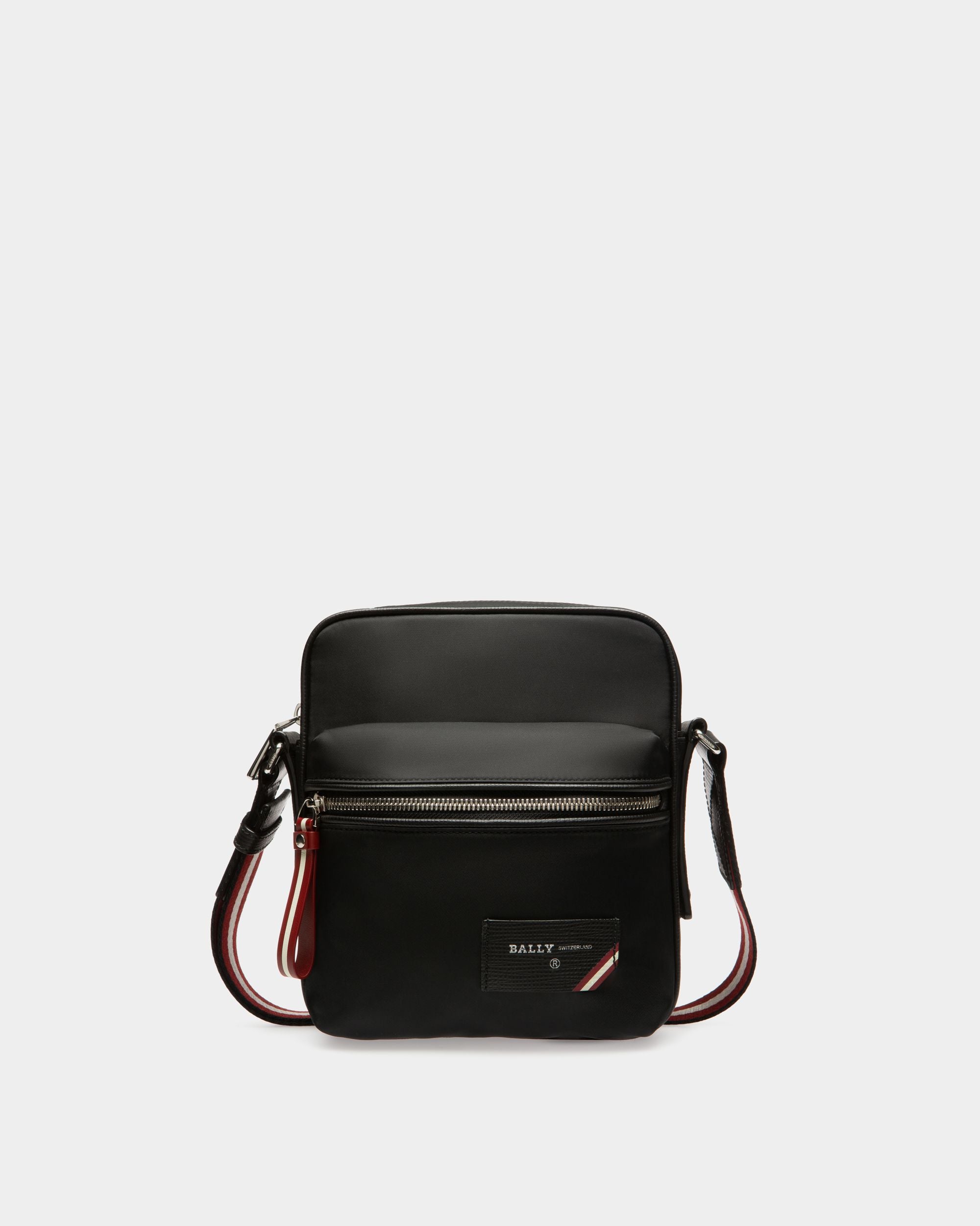 Explore Crossbody Bag In Black Leather And Nylon - Homme - Bally - 01