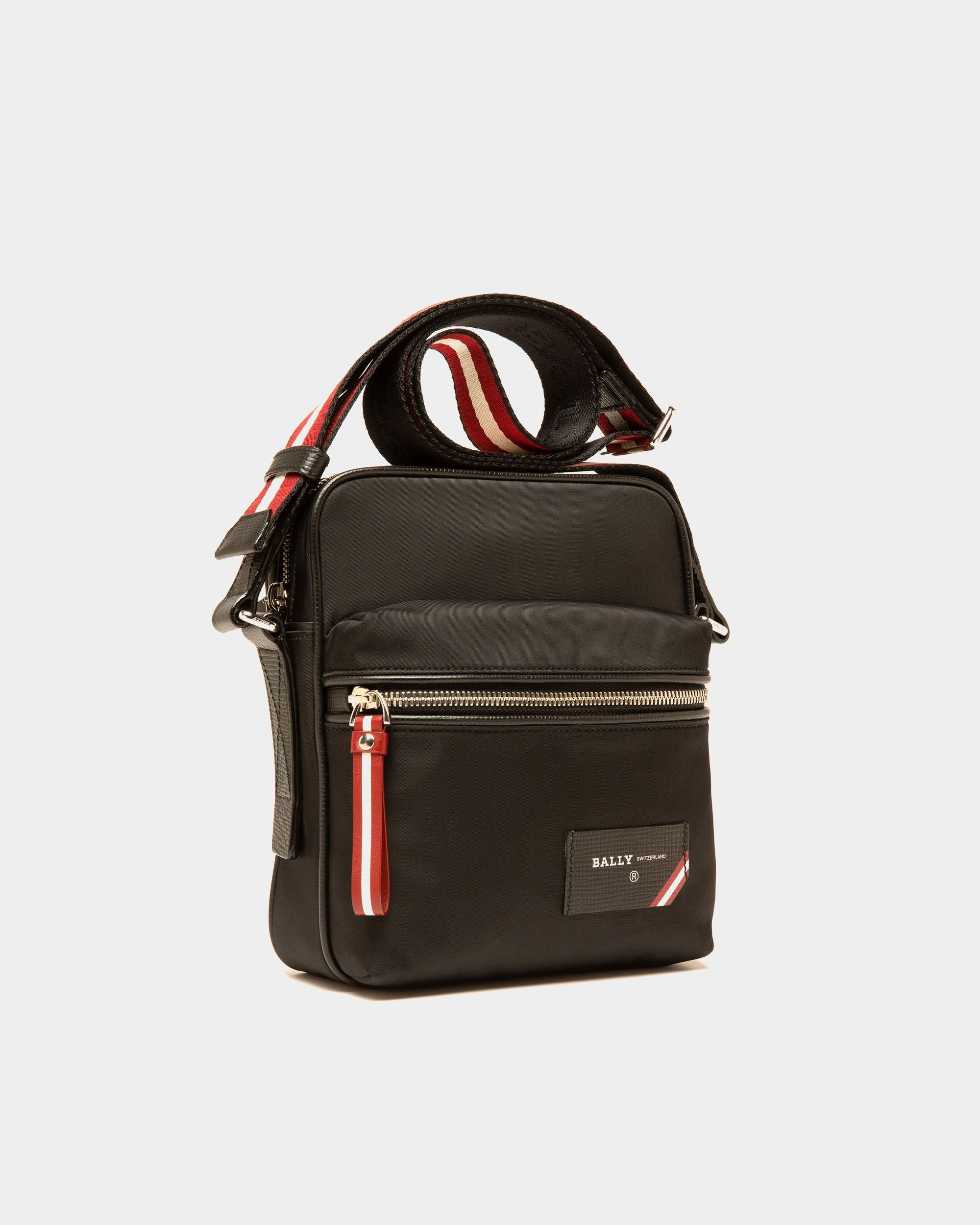 Explore Crossbody Bag In Black Leather And Nylon - Homme - Bally - 04