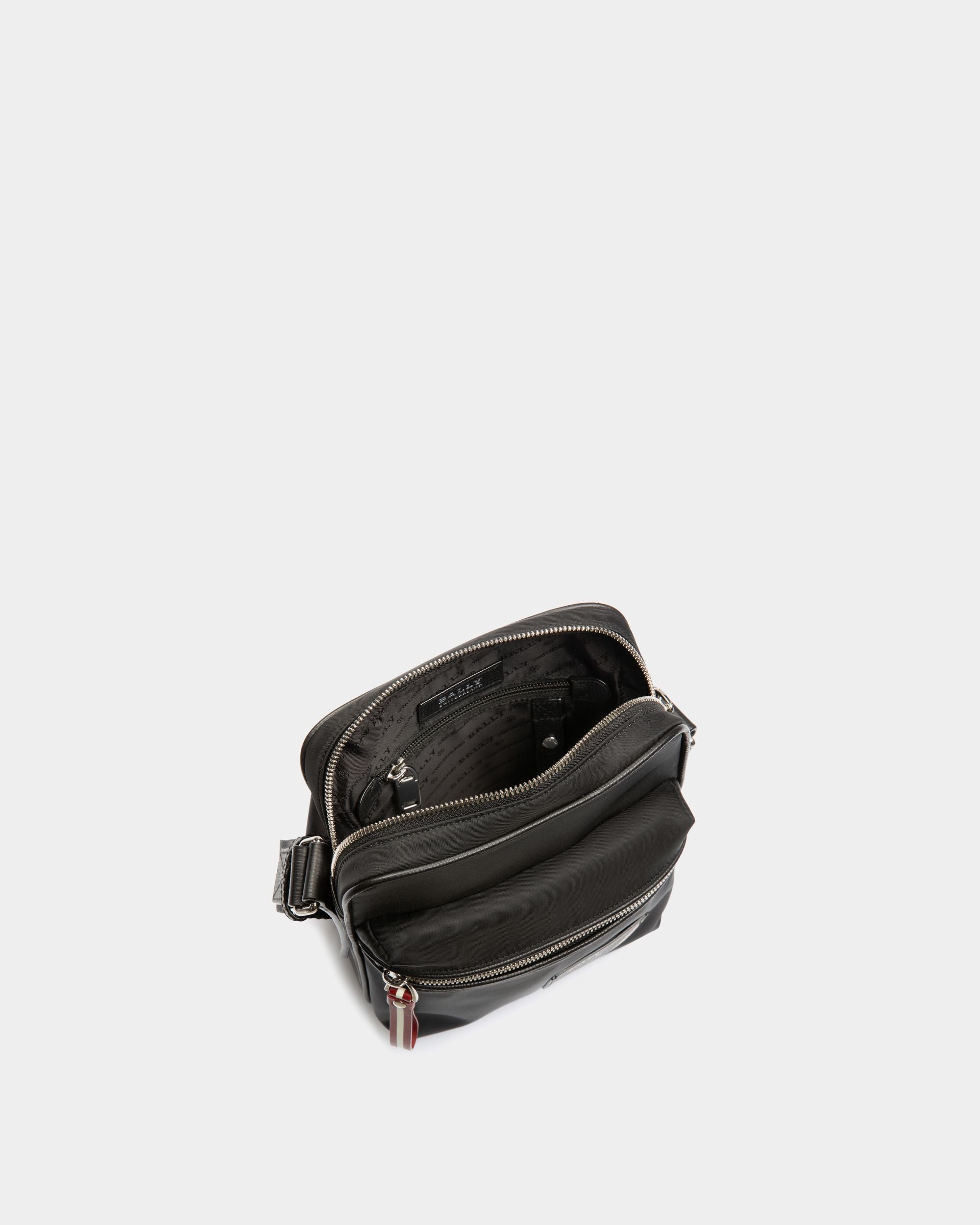 Explore Crossbody Bag In Black Leather And Nylon - Homme - Bally - 05