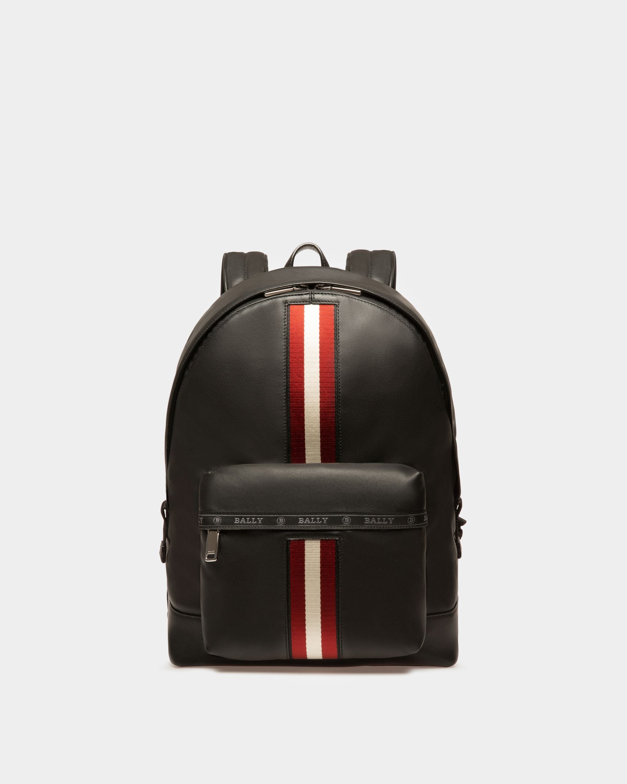 Harper Leather Backpack In Black - Homme - Bally - 01