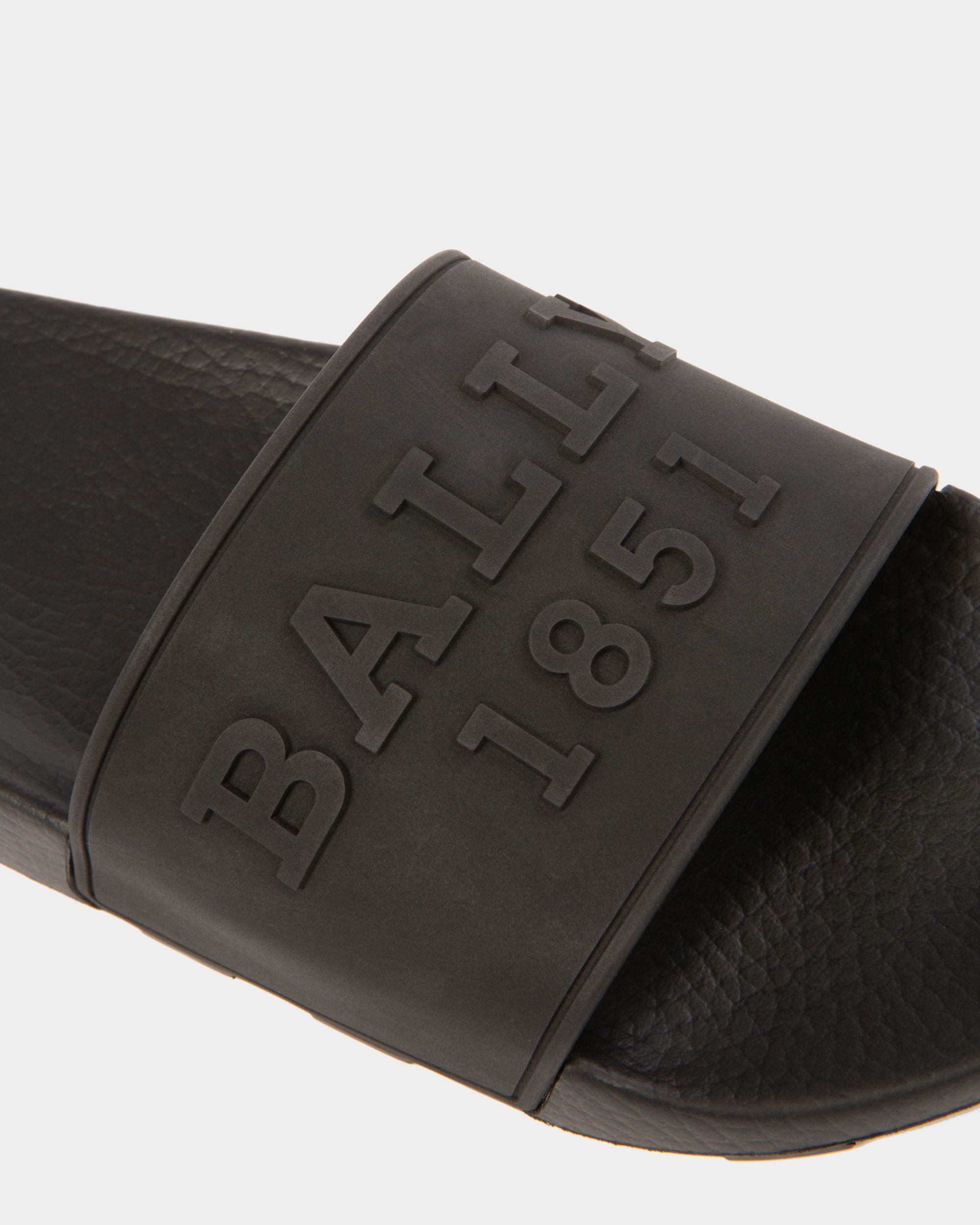 Slider Sandals In Black Rubber - Men's - Bally - 03