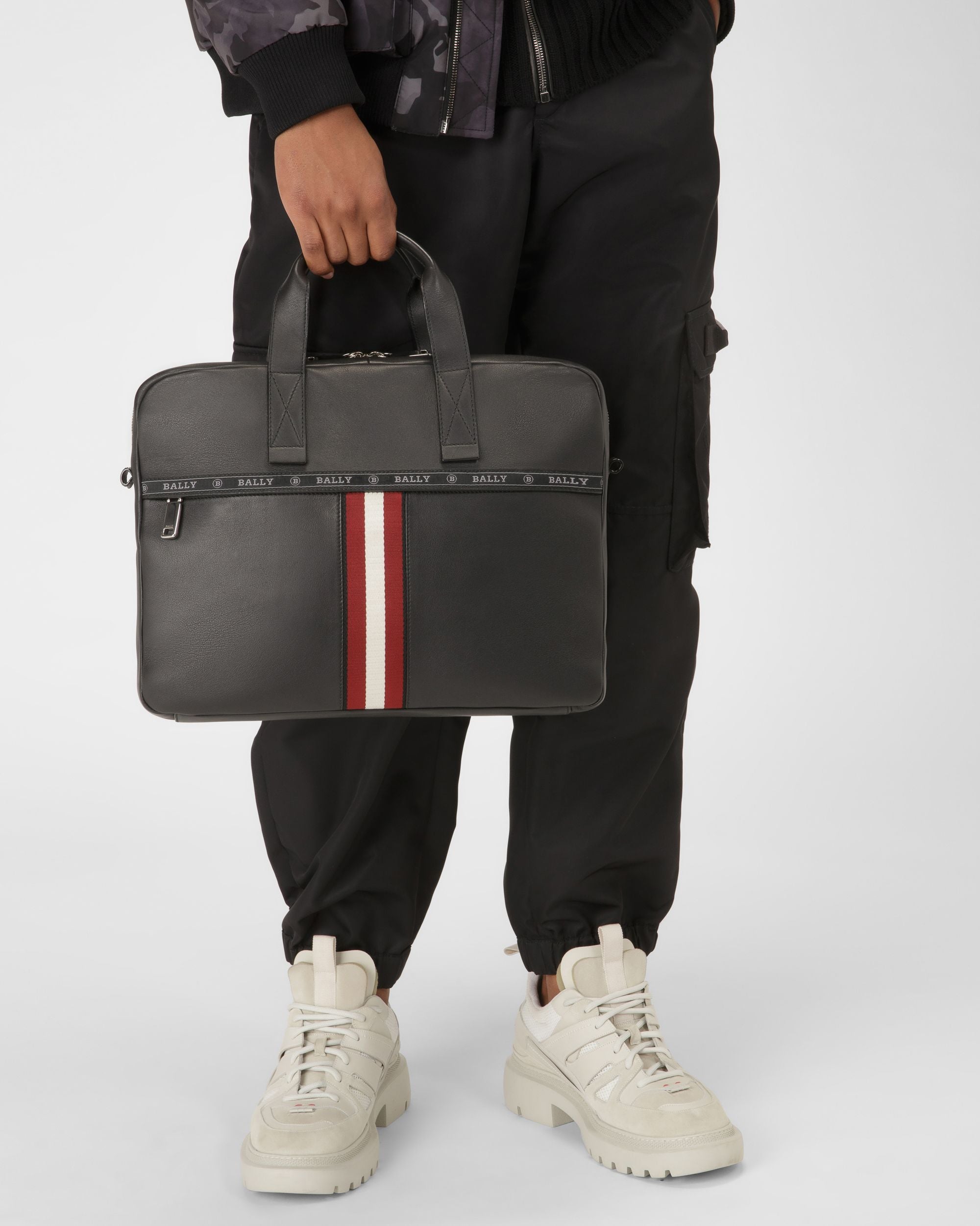 Hektor Sac Professionnel En Cuir Noir - Homme - Bally - 01