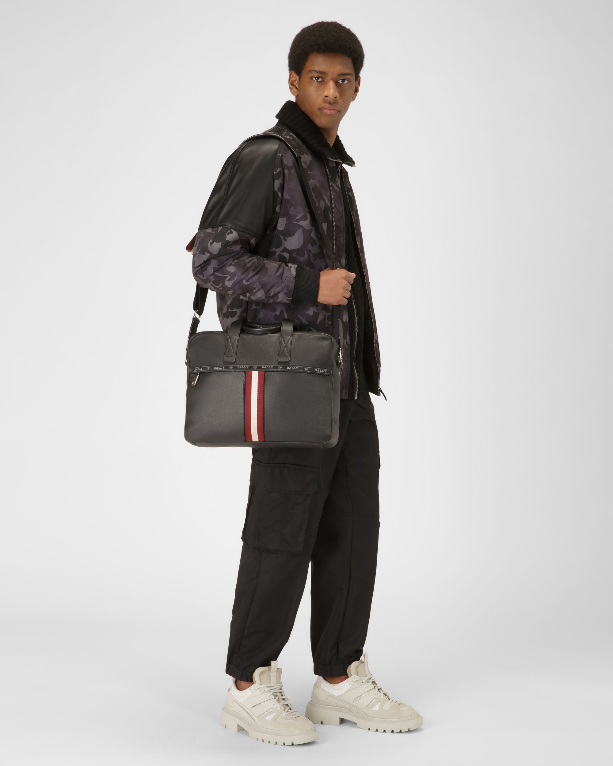 Hektor Sac Professionnel En Cuir Noir - Homme - Bally - 02