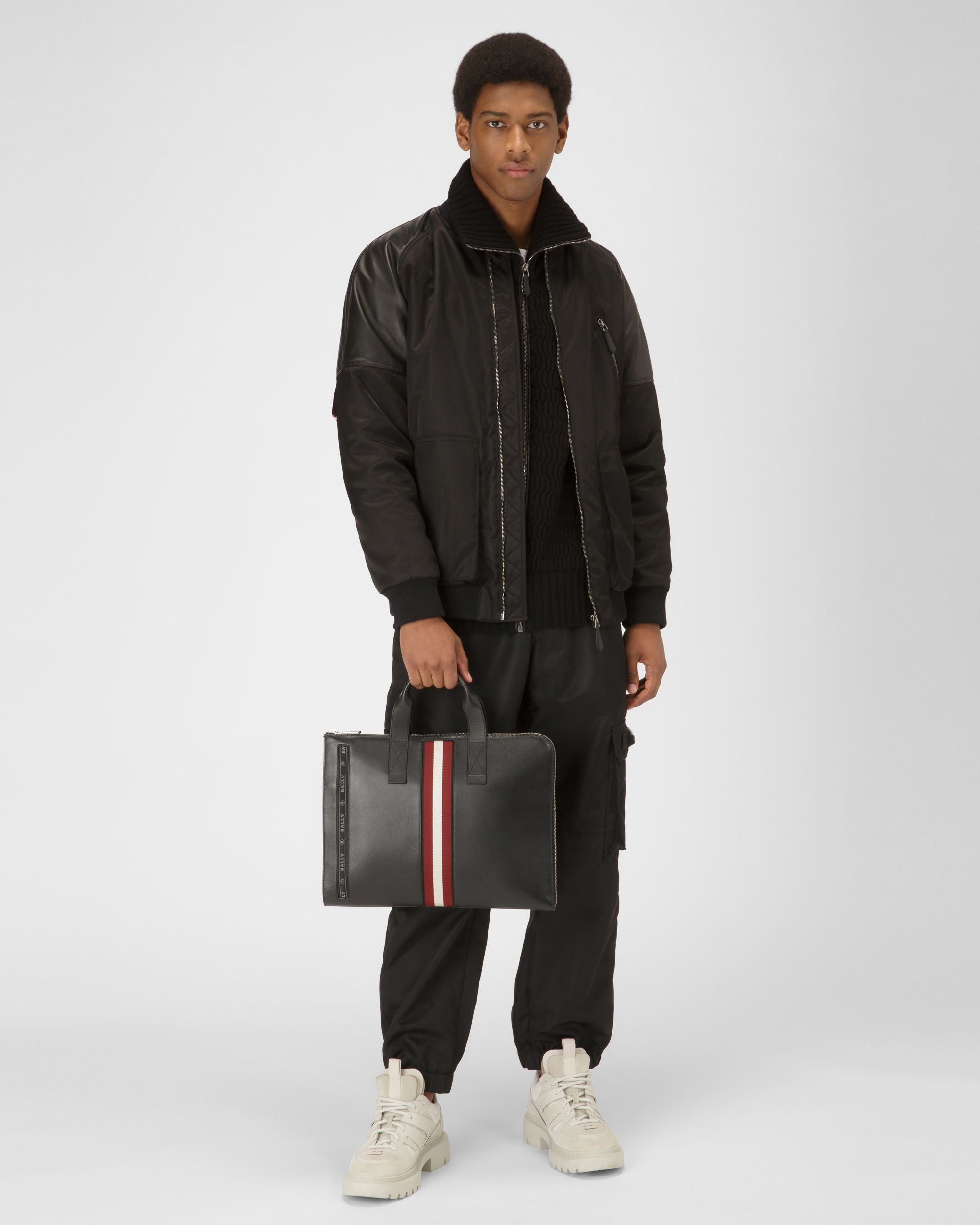 Henri Sac Professionnel En Cuir Noir - Homme - Bally - 02