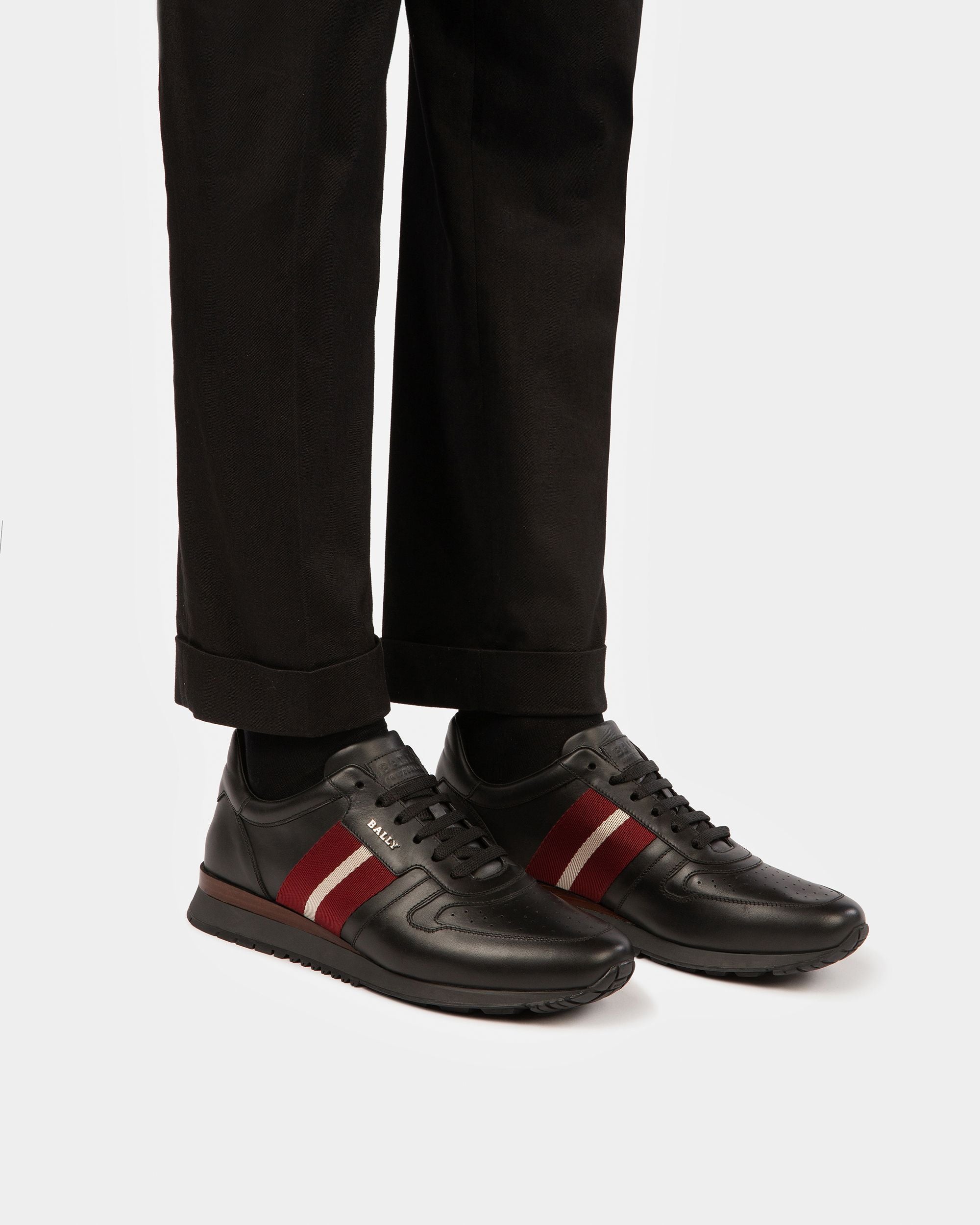 Astel Sneakers En Cuir Noir - Homme - Bally - 02