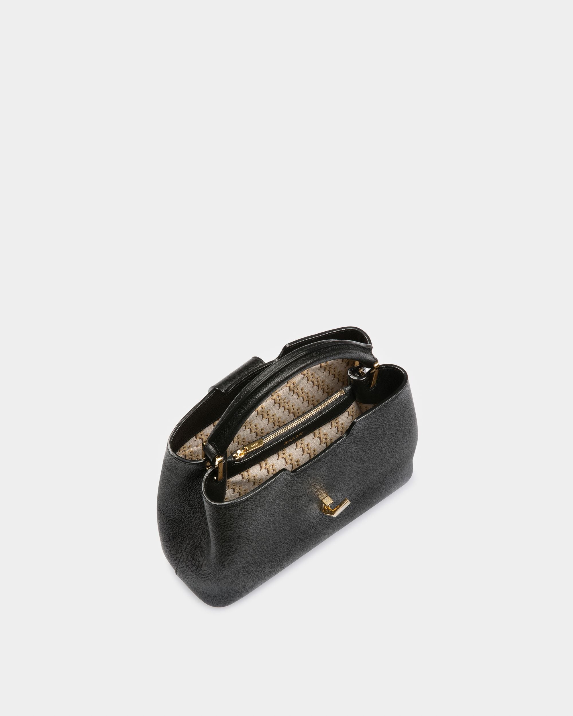 Jorah Sac À Main À Anses En Cuir Noir - Femme - Bally - 03