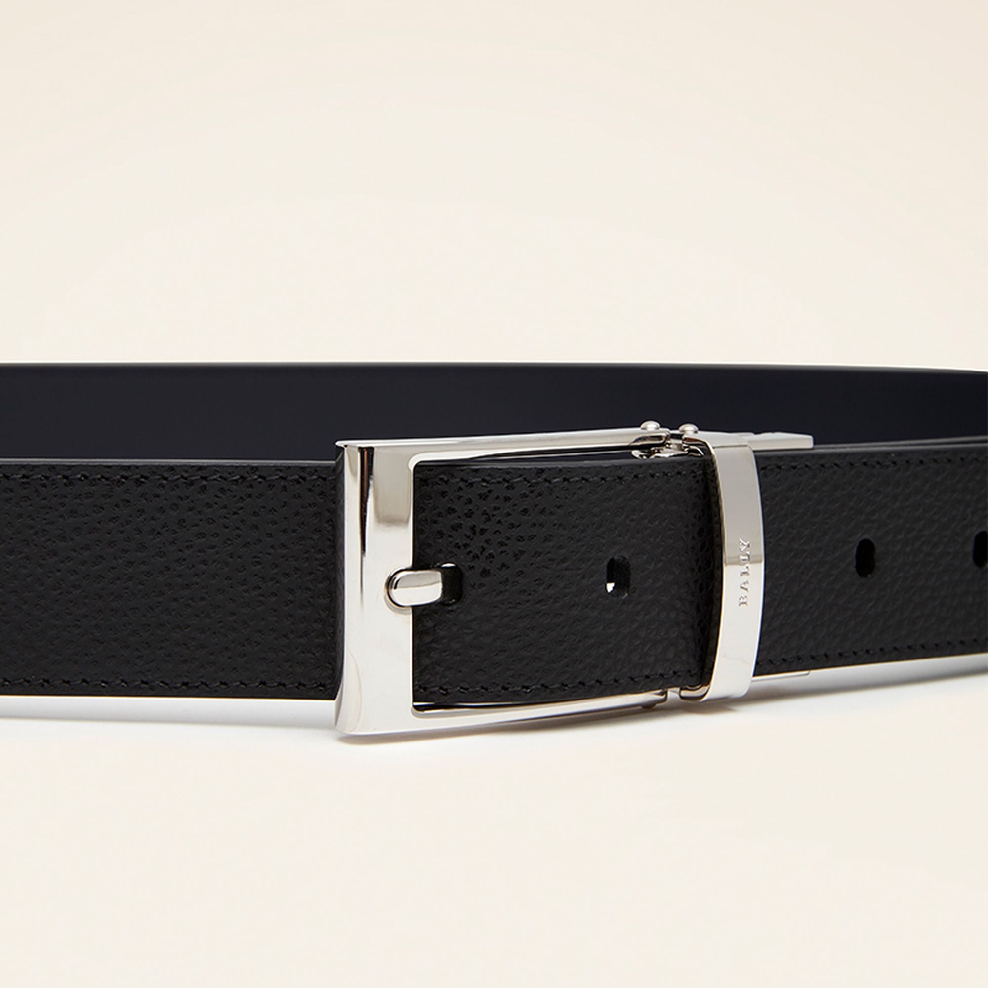 Men's Black Casual Leather Belt - Herren - Bally - 03