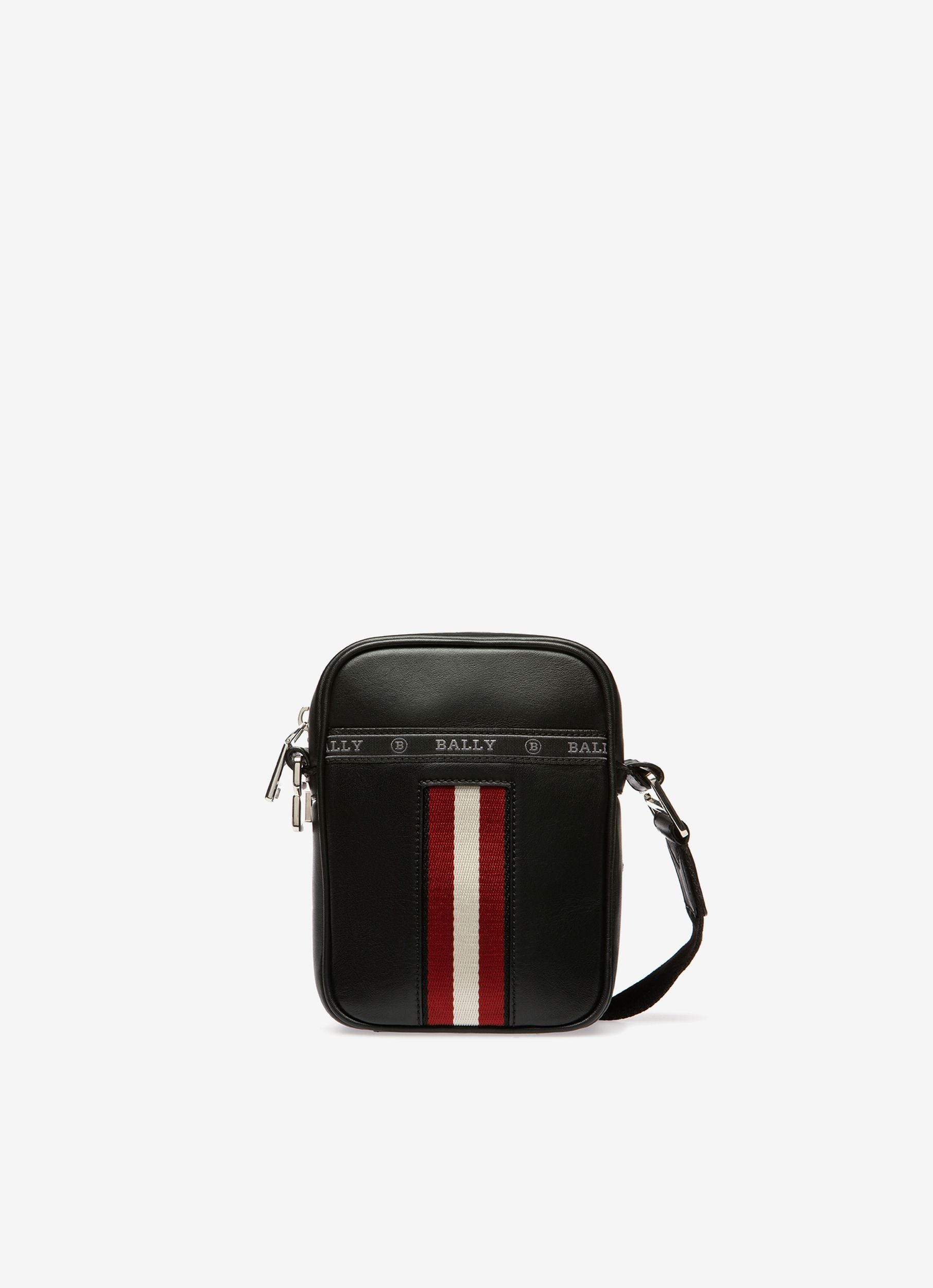 Heyot Leather Cross-Body Bag In Black - Homme - Bally - 01