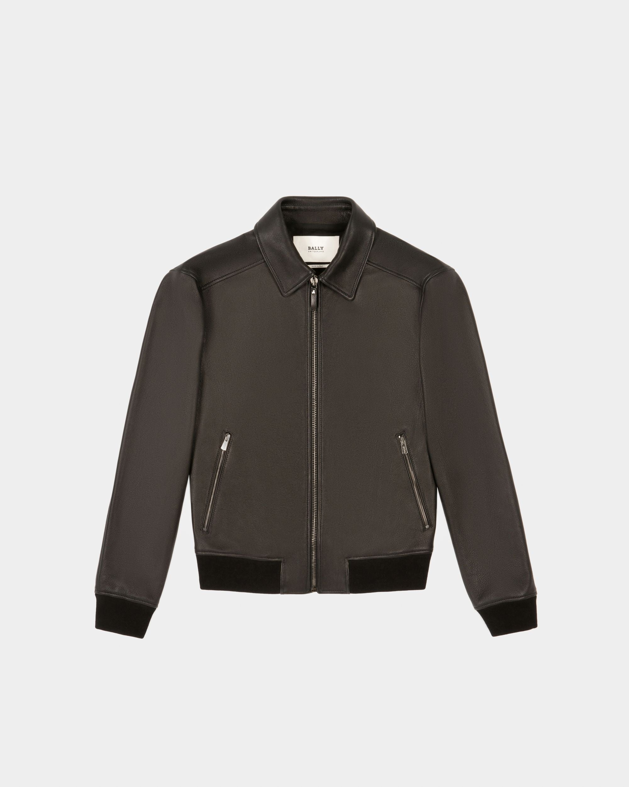 Blouson En Cuir Noir - Homme - Bally - 01