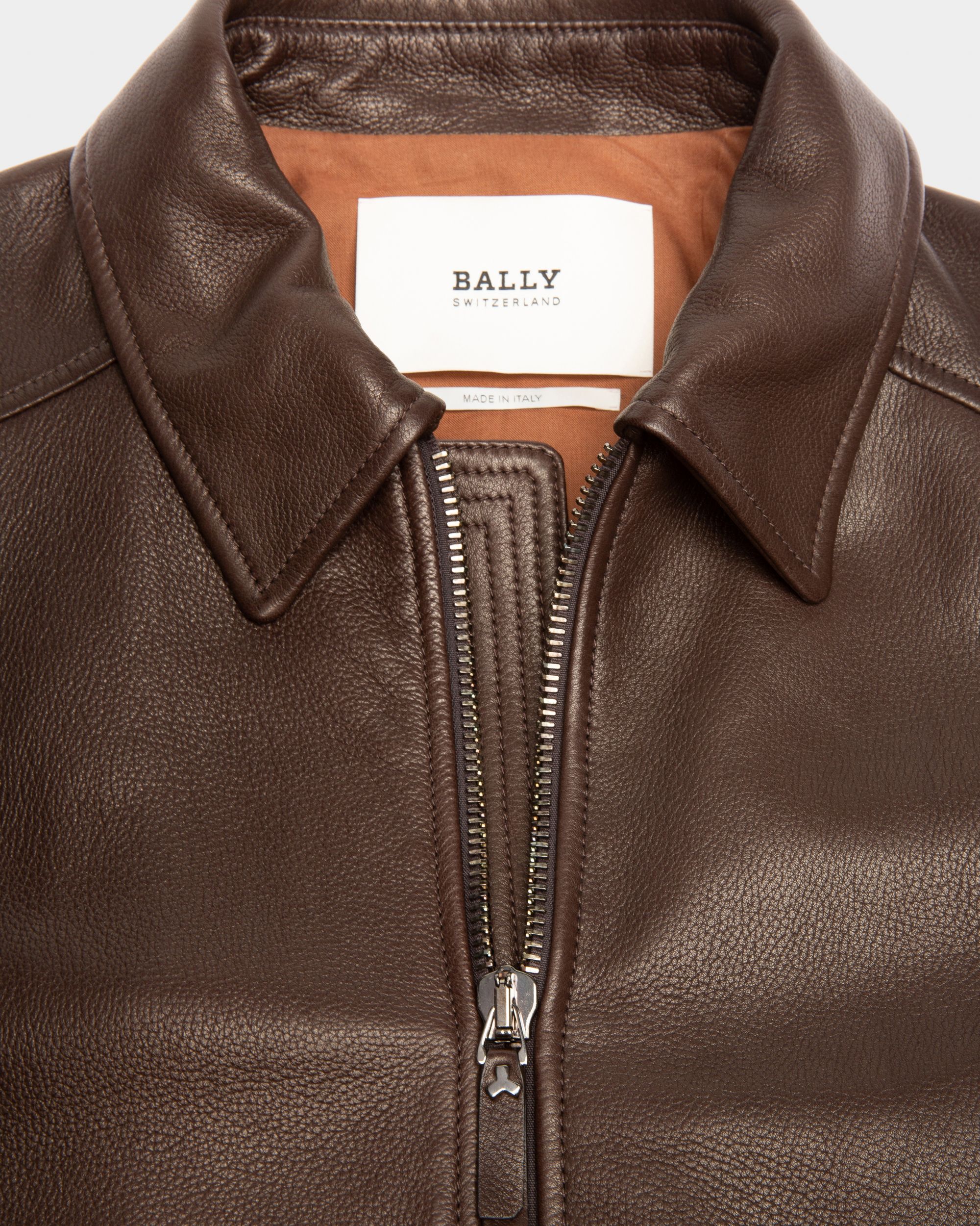 Blouson En Cuir Marron - Homme - Bally - 03