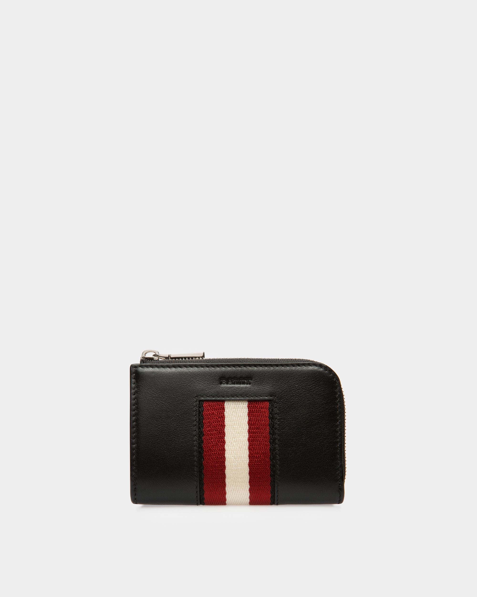 Bradi Leather Key Holder In Black - Homme - Bally - 01