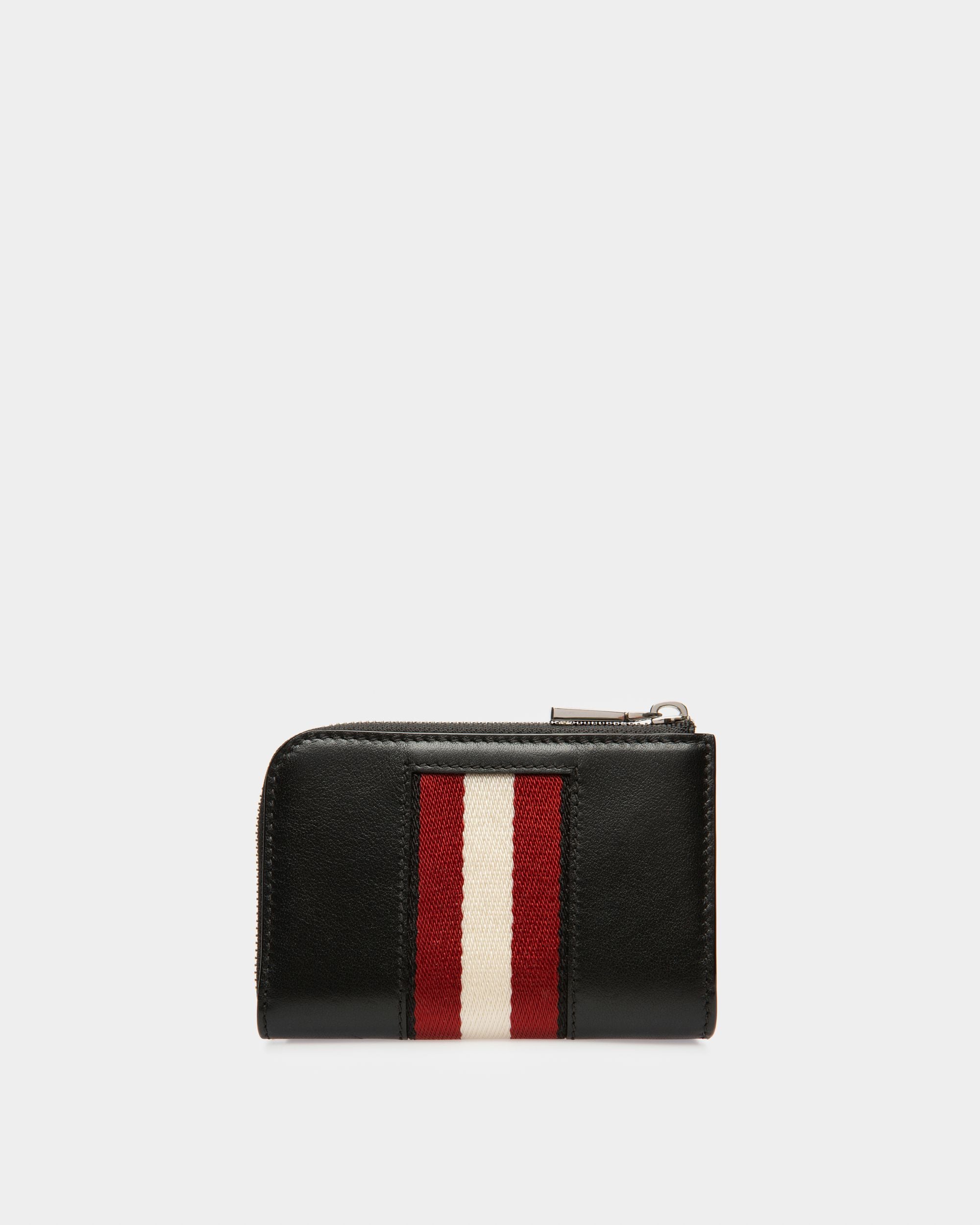Bradi Leather Key Holder In Black - Homme - Bally - 02