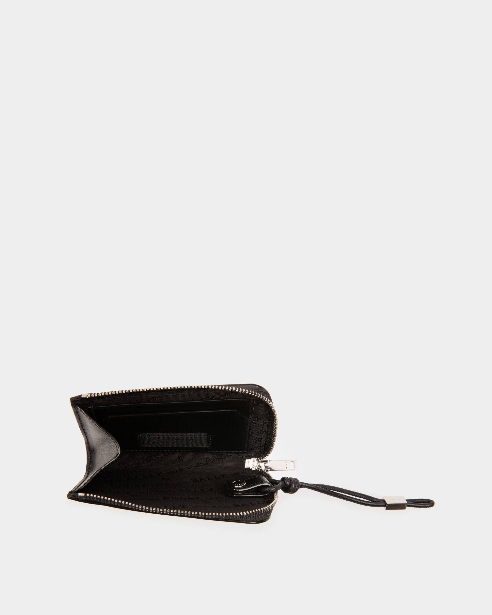 Bradi Leather Key Holder In Black - Homme - Bally - 03