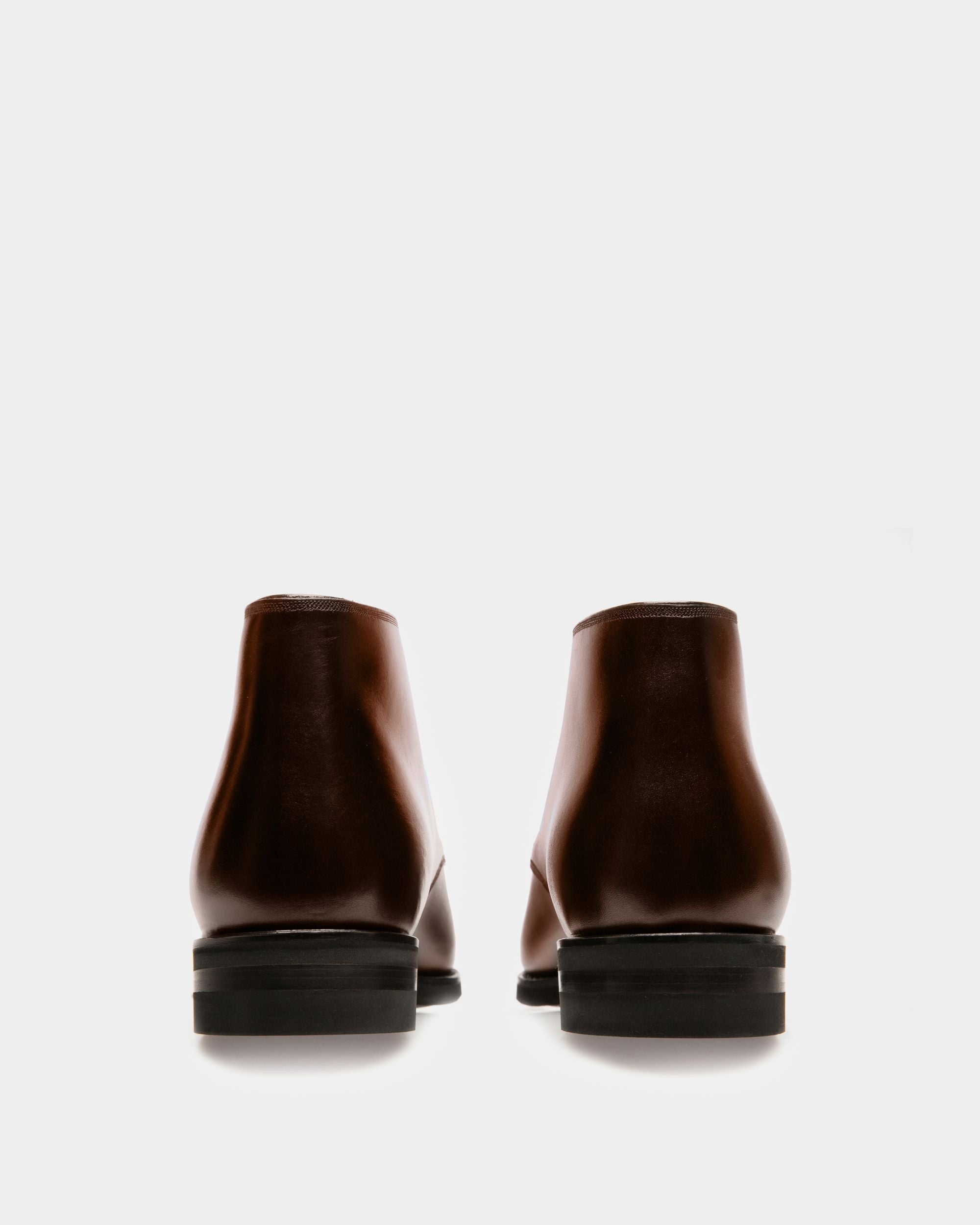 Demi-Botte Scribe Novo En Cuir Marron - Homme - Bally - 03