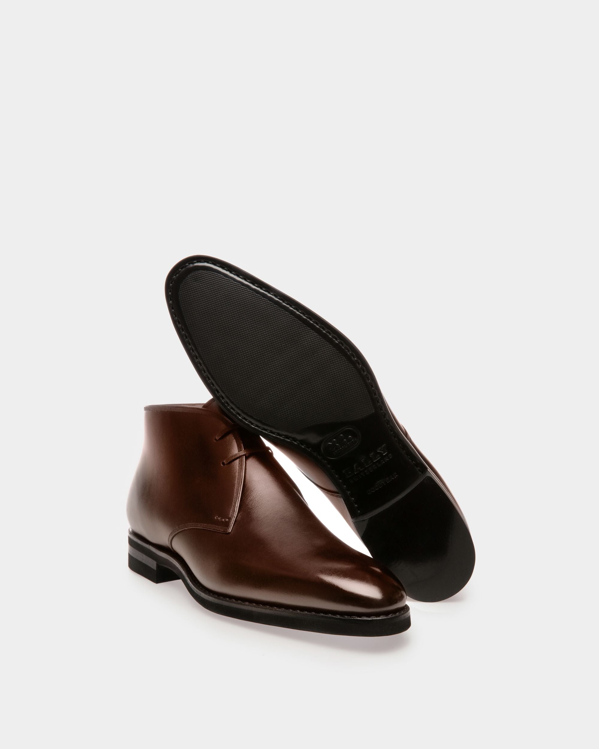 Demi-Botte Scribe Novo En Cuir Marron - Homme - Bally - 04