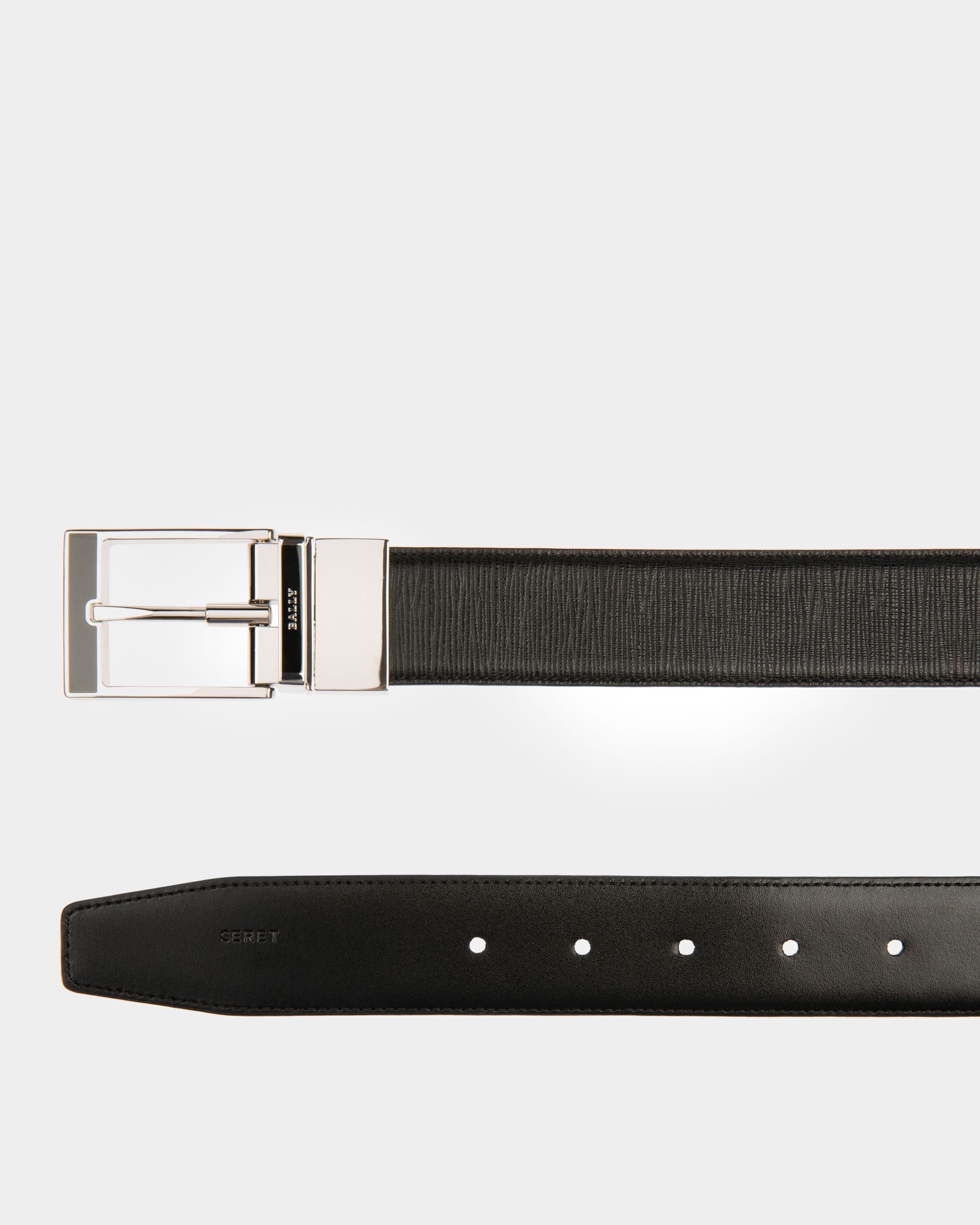Seret Ceinture 35 Mm En Cuir Noir - Homme - Bally - 02