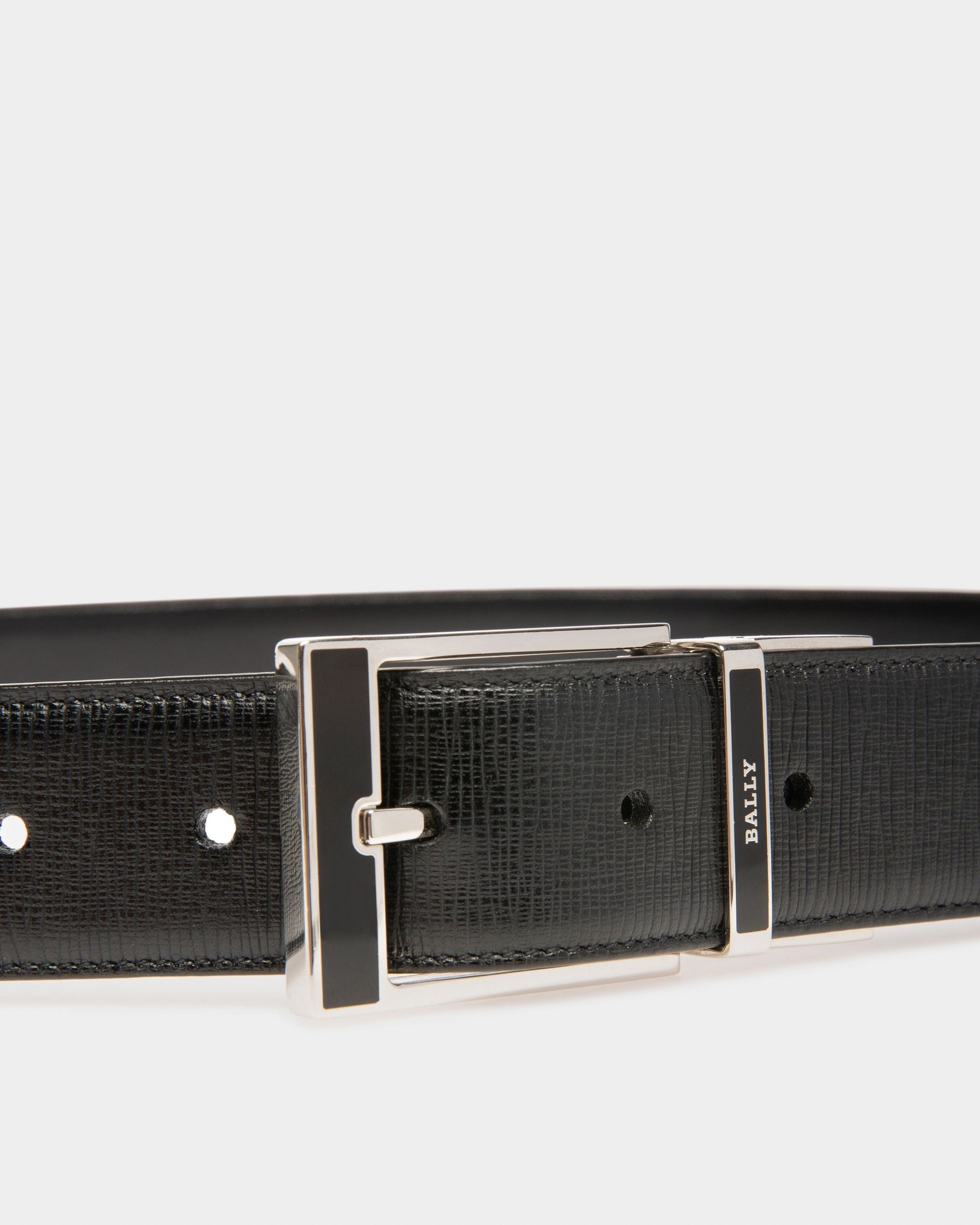 Seret Ceinture 35 Mm En Cuir Noir - Homme - Bally - 03