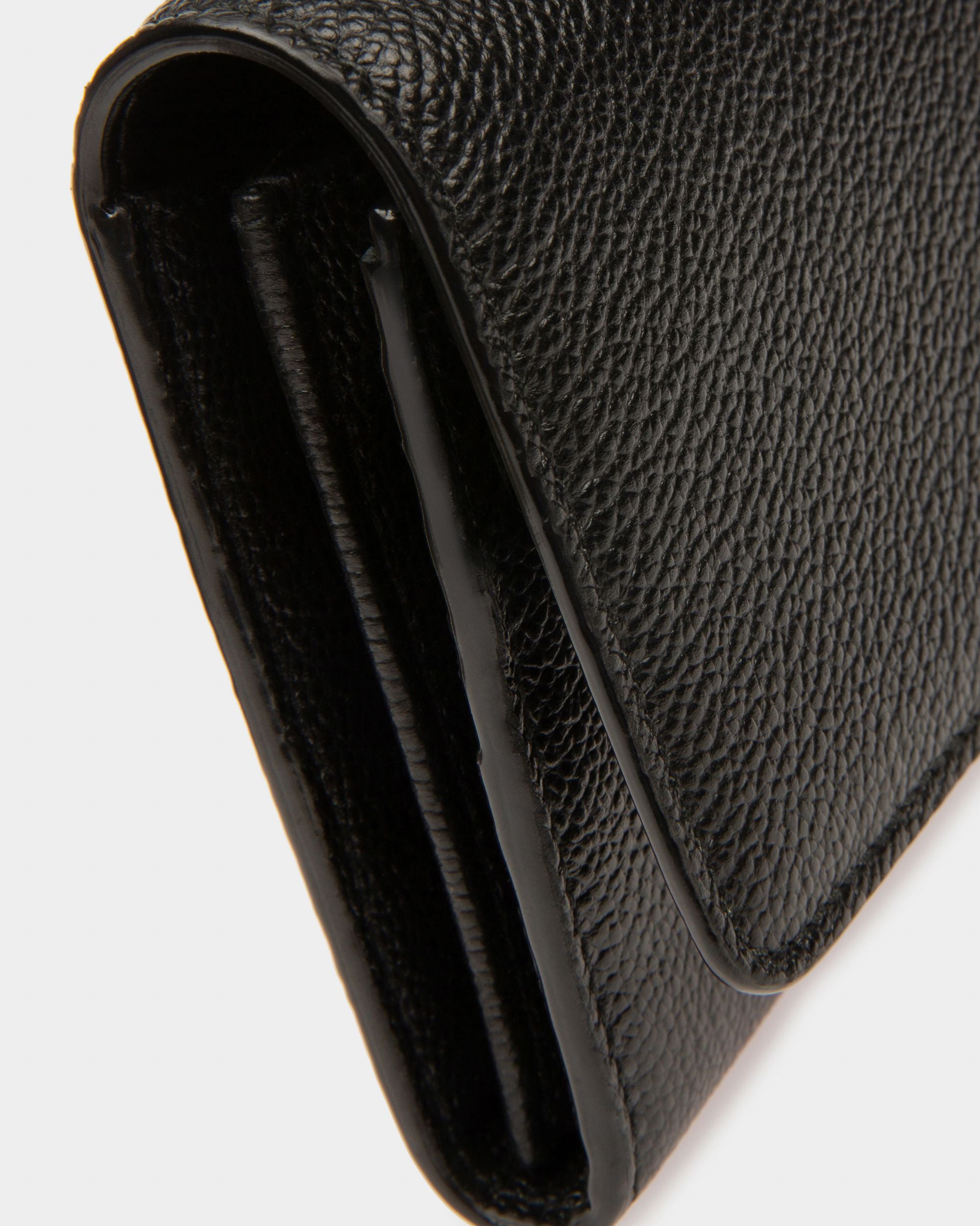 Jinney Portefeuille Continental En Cuir Noir - Femme - Bally - 04