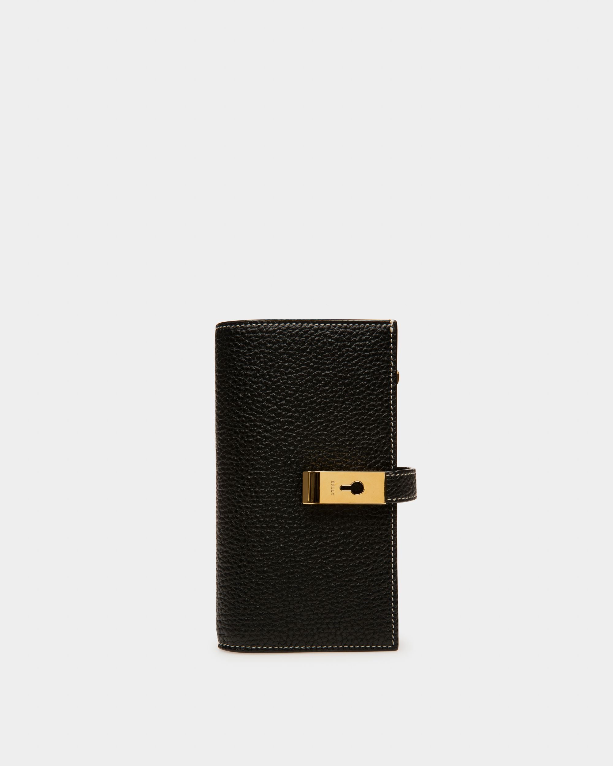 Lock Me French Wallet In Black Leather - Damen - Bally - 01