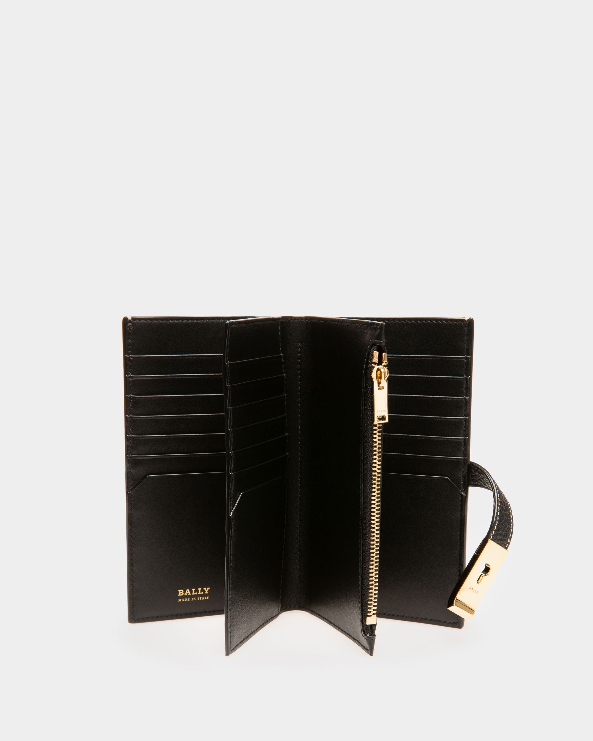Lock Me French Wallet In Black Leather - Damen - Bally - 03